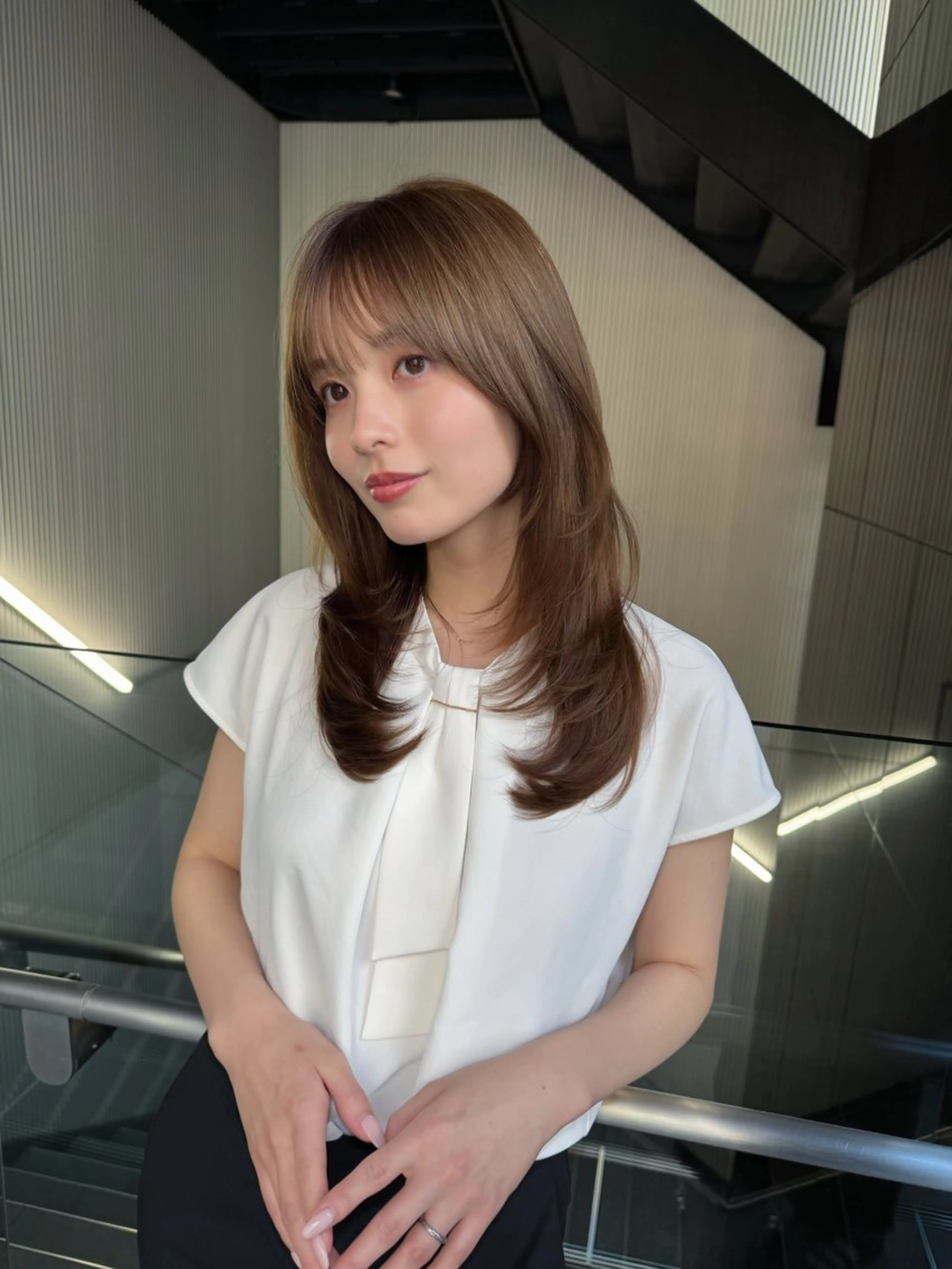 セミロング ヘアカラー AMATELAS zero所属・髪質改善×透明感 ×艶髪/杉田のヘアスタイル