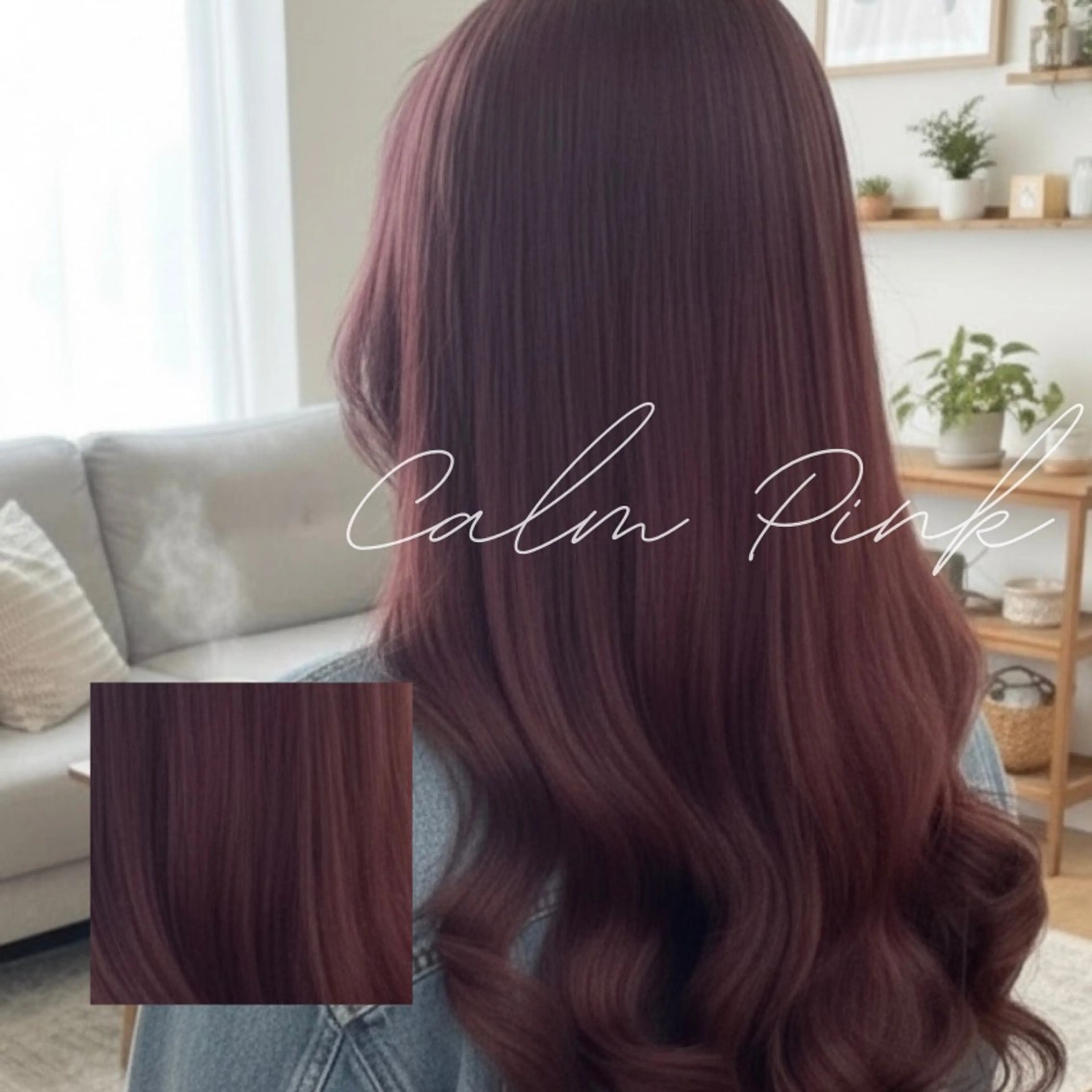 ロング カラー ブリーチ ブリーチなしカラー レッドカラー ヘアカラー トリートメント ✨翔/ブリーチなし カラー/博多駅1分のヘアスタイル
