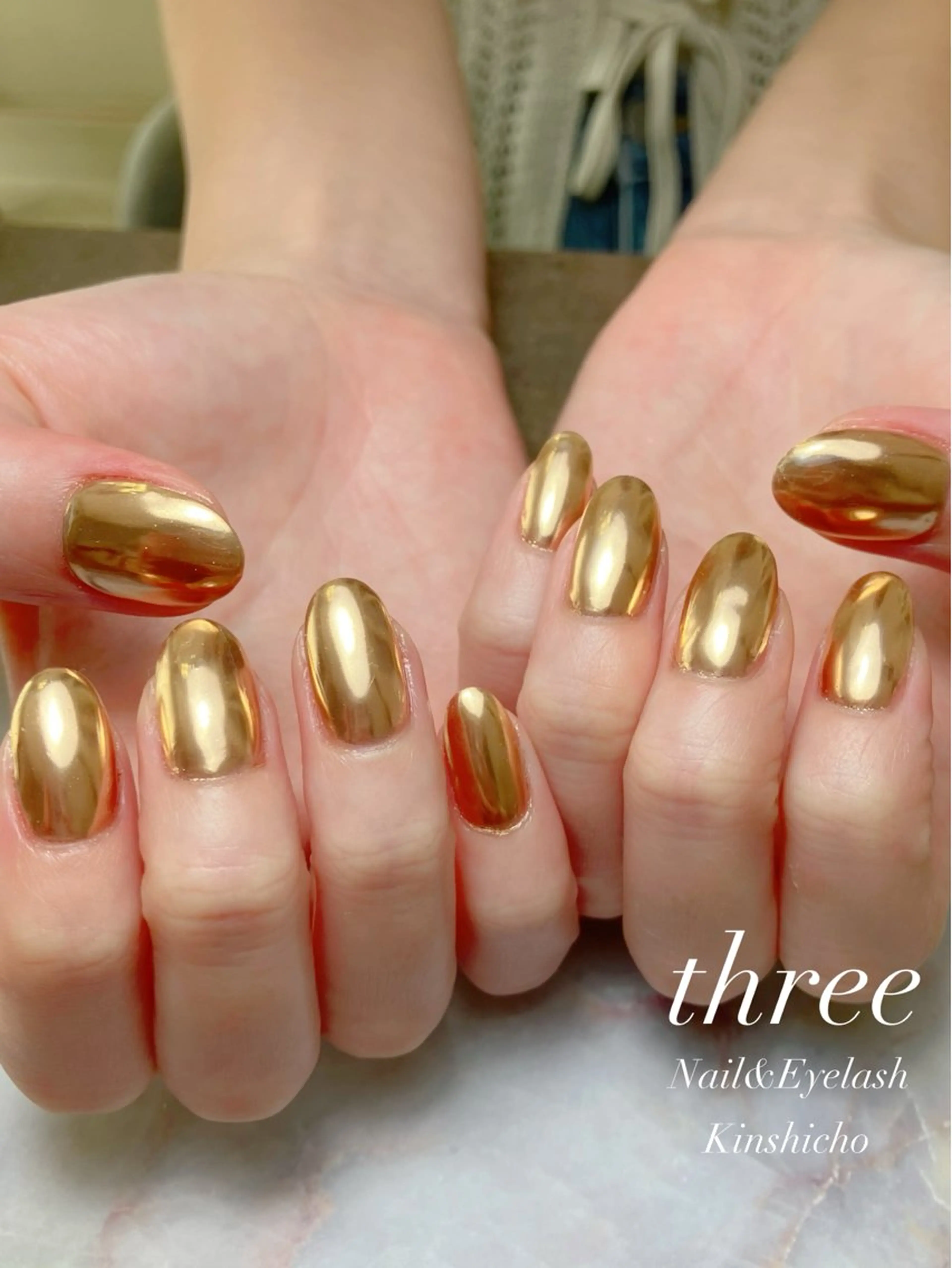 ネイル ミラーネイル three Nail&Eyeのネイルデザイン