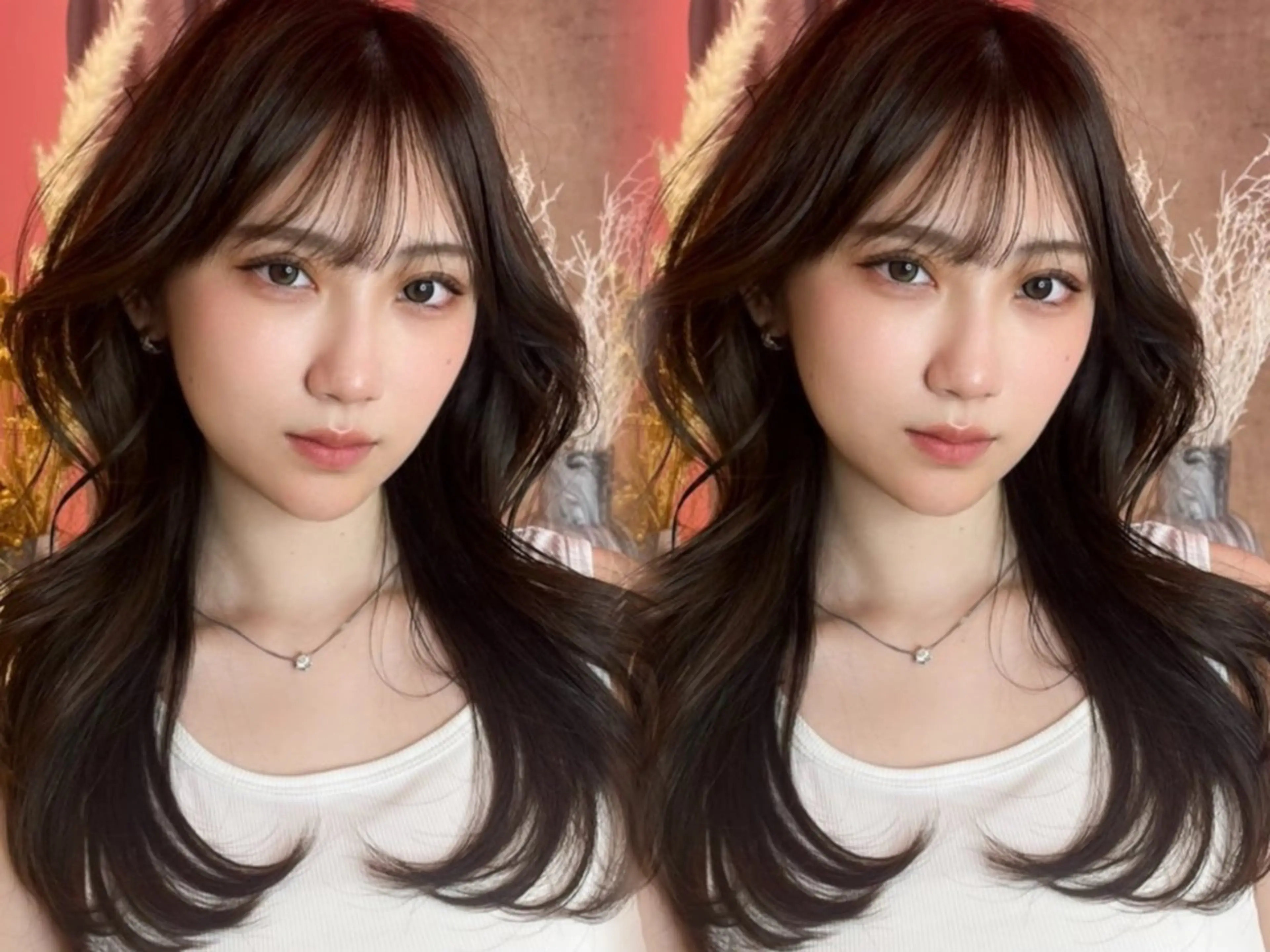 セミロング カラー カット ヘアカラー トリートメント ヘッドスパ 山崎/ボブ縮毛矯正 レイヤー髪質改善のヘアスタイル