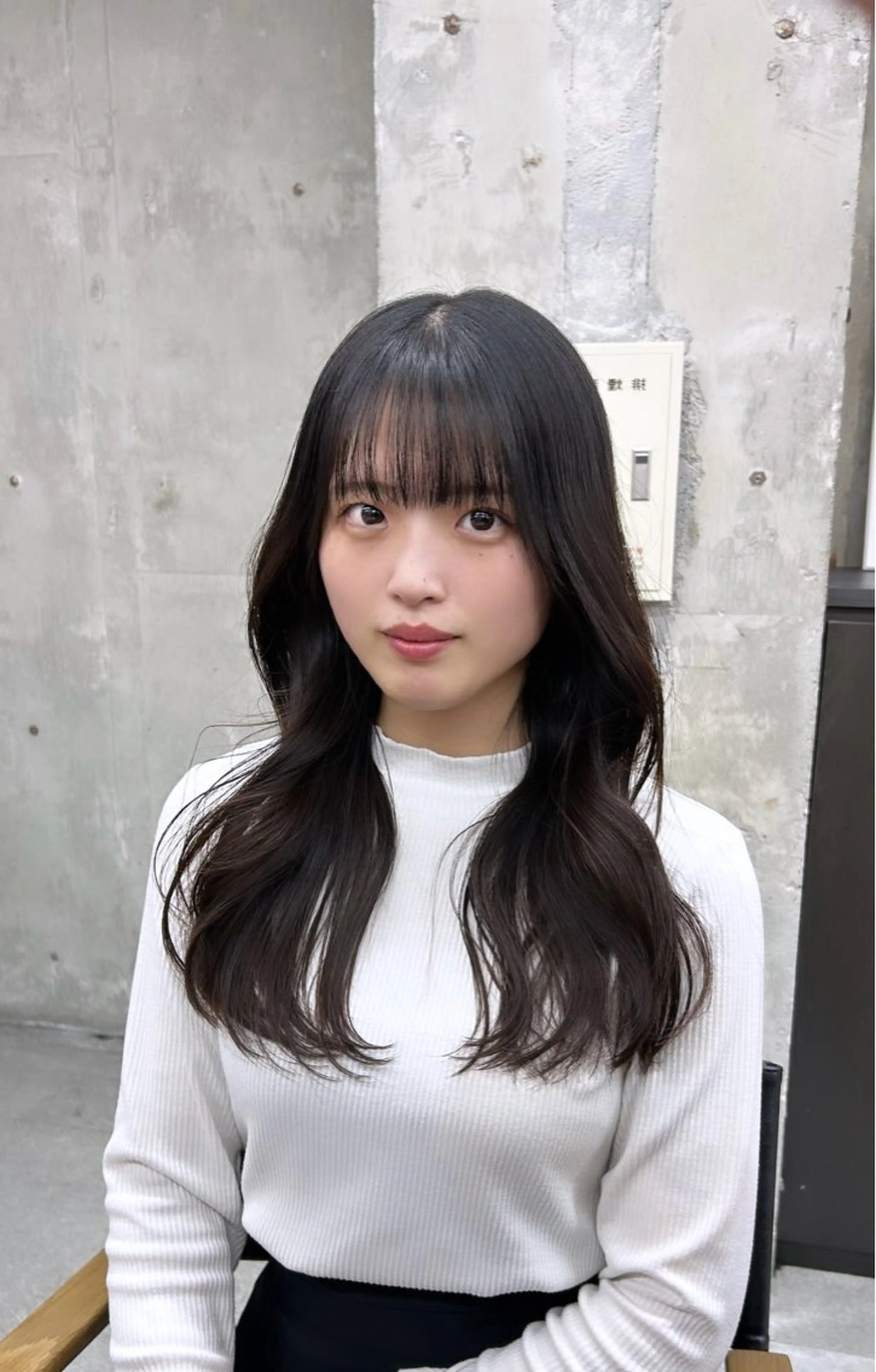 セミロング くびれヘア レイヤーカット カット ヘアカラー トリートメント 日韓レイヤー🇰🇷 艶カラー/ナカネのヘアスタイル
