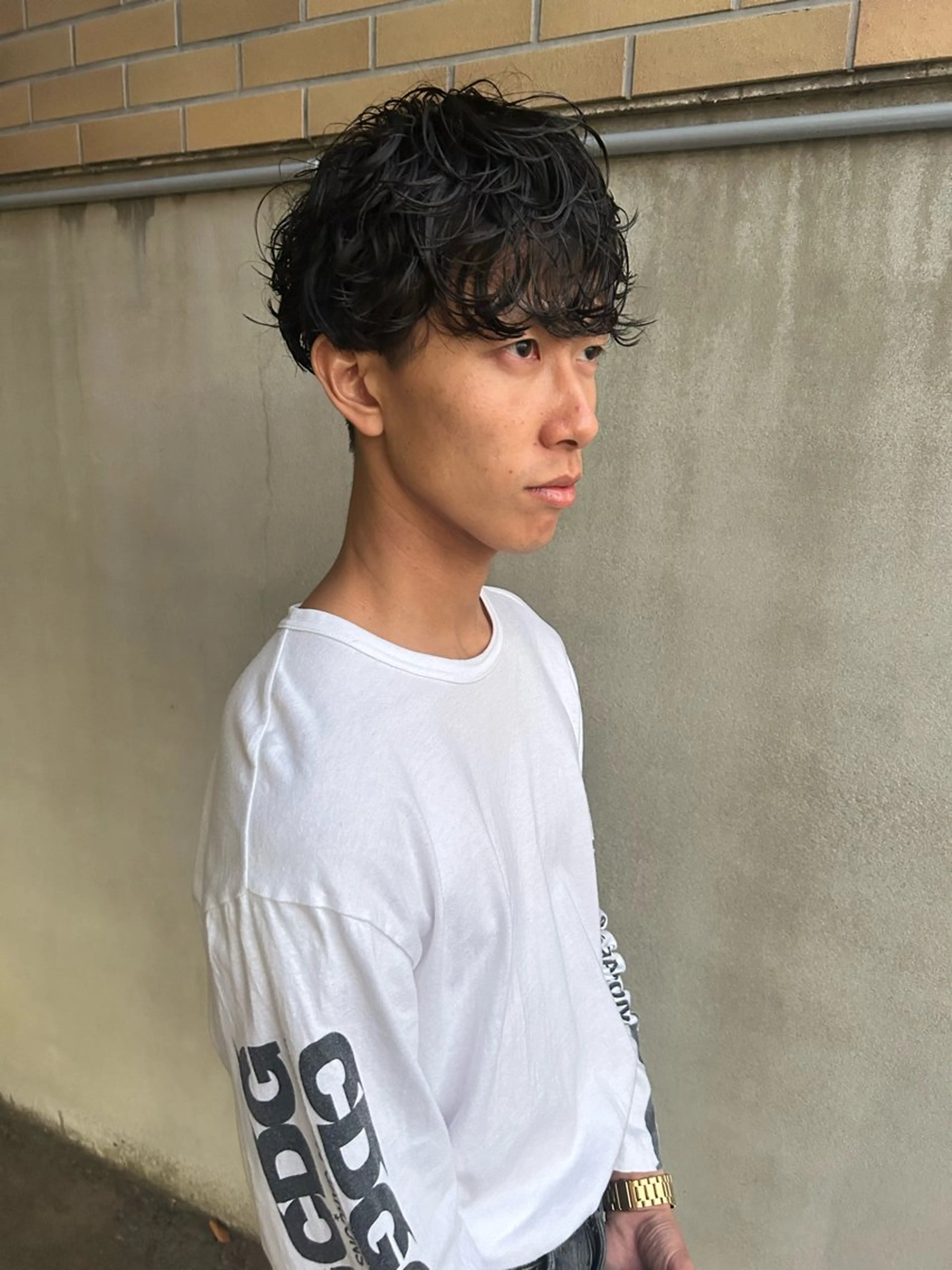 ミディアム メンズ カット パーマ en⁺ trust所属・山口 麗音のヘアスタイル