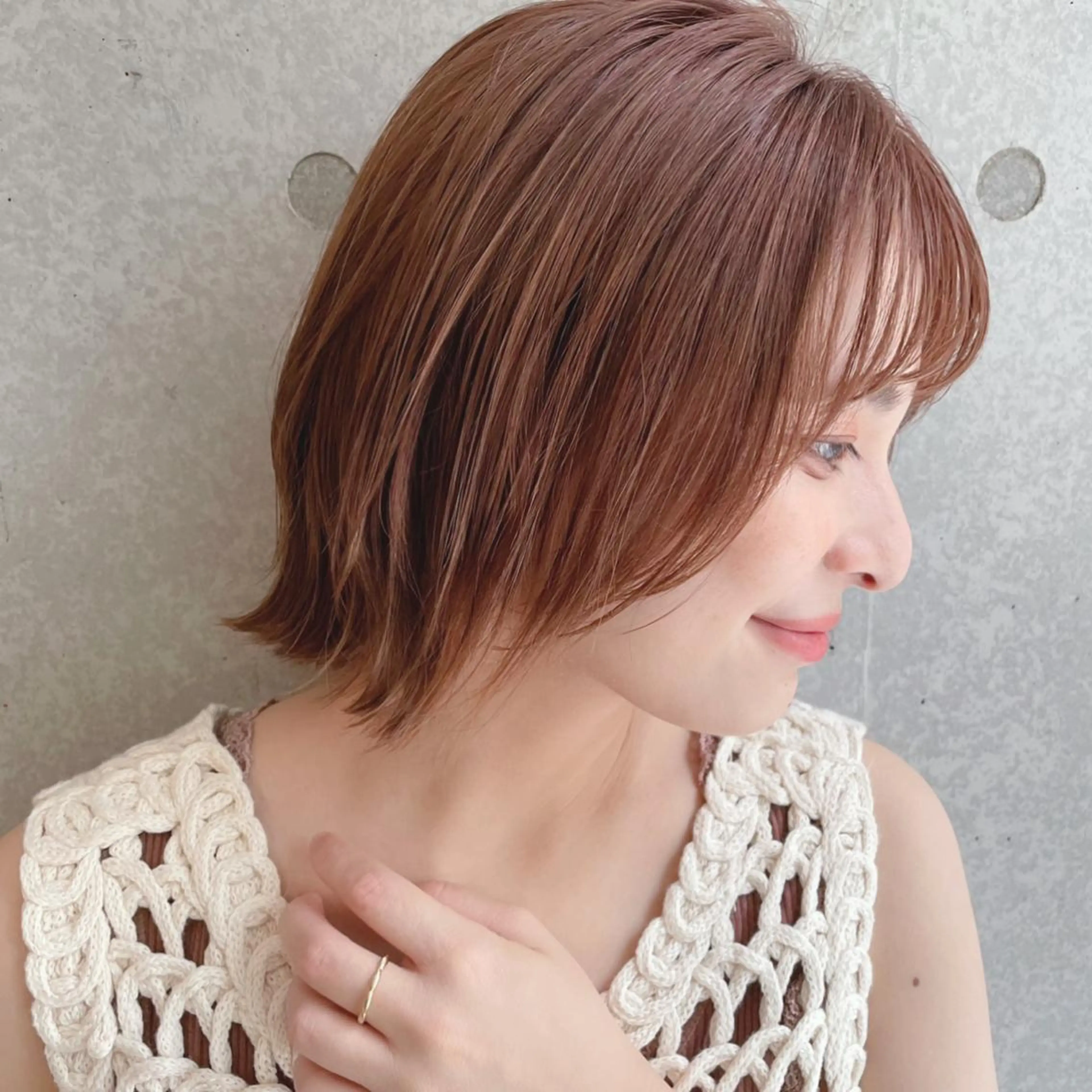 ミディアム カット ヘアカラー トリートメント 🤍モテ髪🤍 🪽店長anju🪽のヘアスタイル