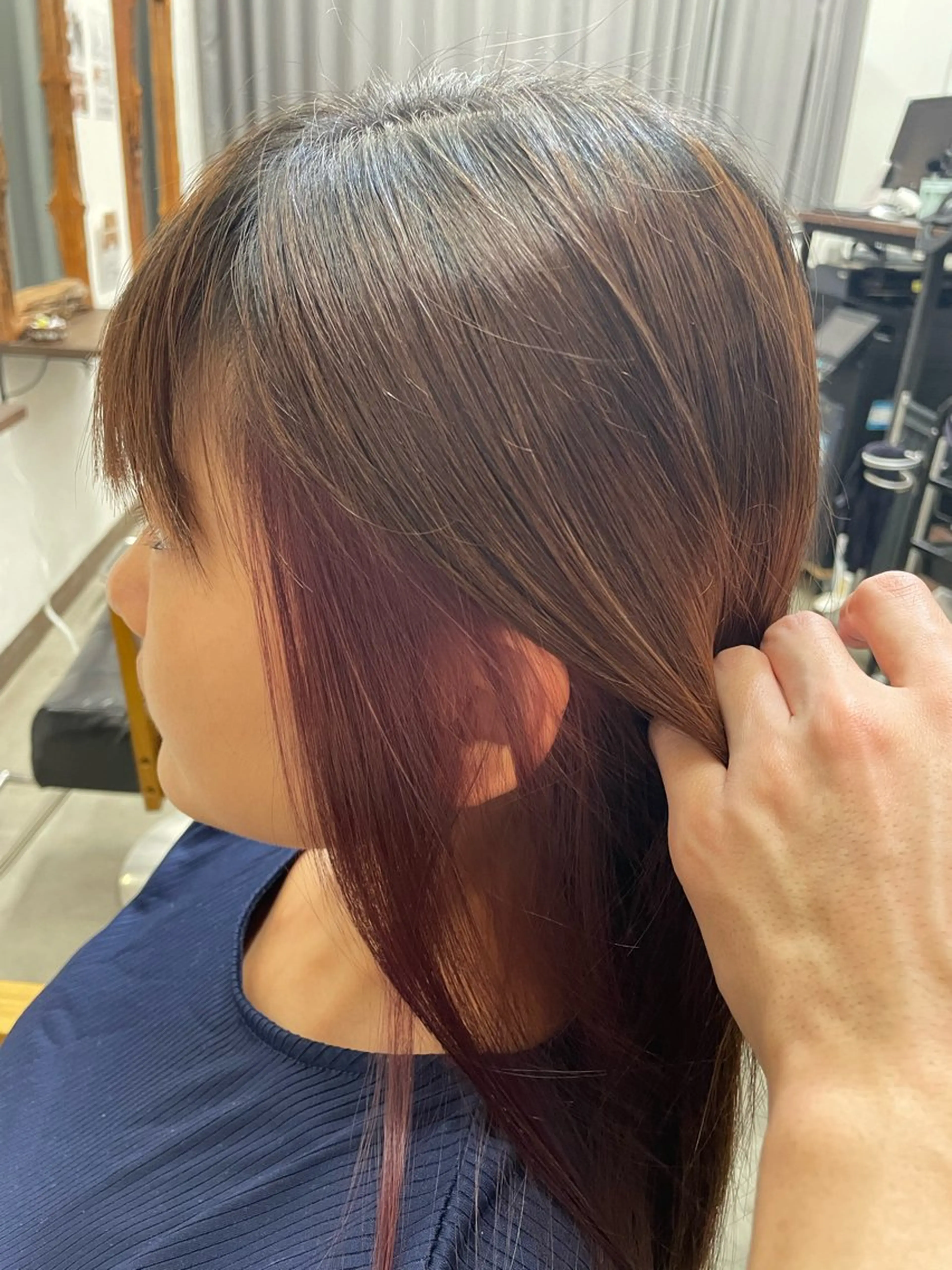 セミロング カラー 佐藤天斗 /スタイリストのヘアスタイル