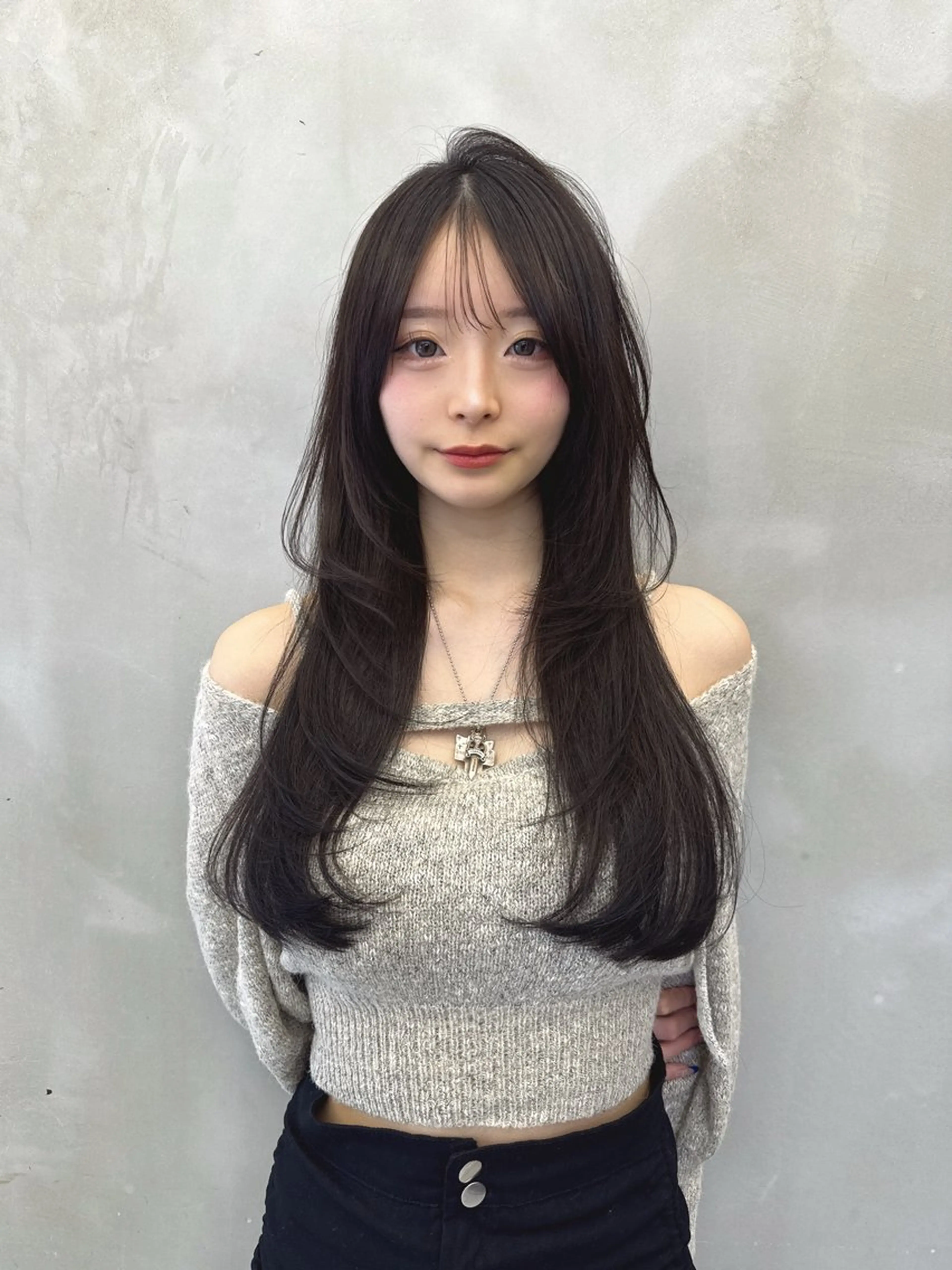 ロング カラー ヘアカラー トリートメント Ma chérie by lond金山所属・韓国ヘア/艶カラー/ ハイトーン/今枝愛理のヘアスタイル