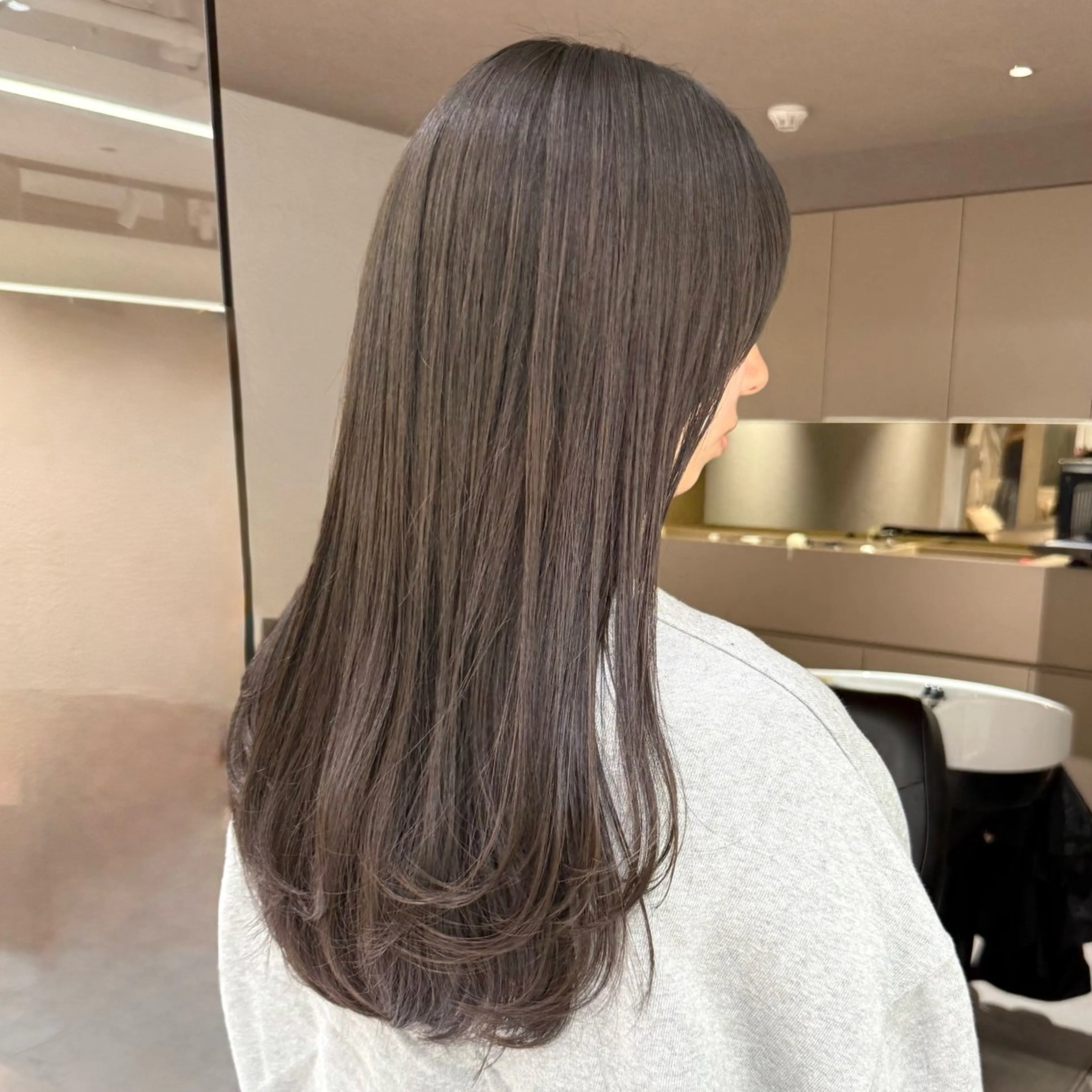 ロング カラー カット ヘアカラー トリートメント 🌿透明感カラー🌿 sayu／恵比寿のヘアスタイル