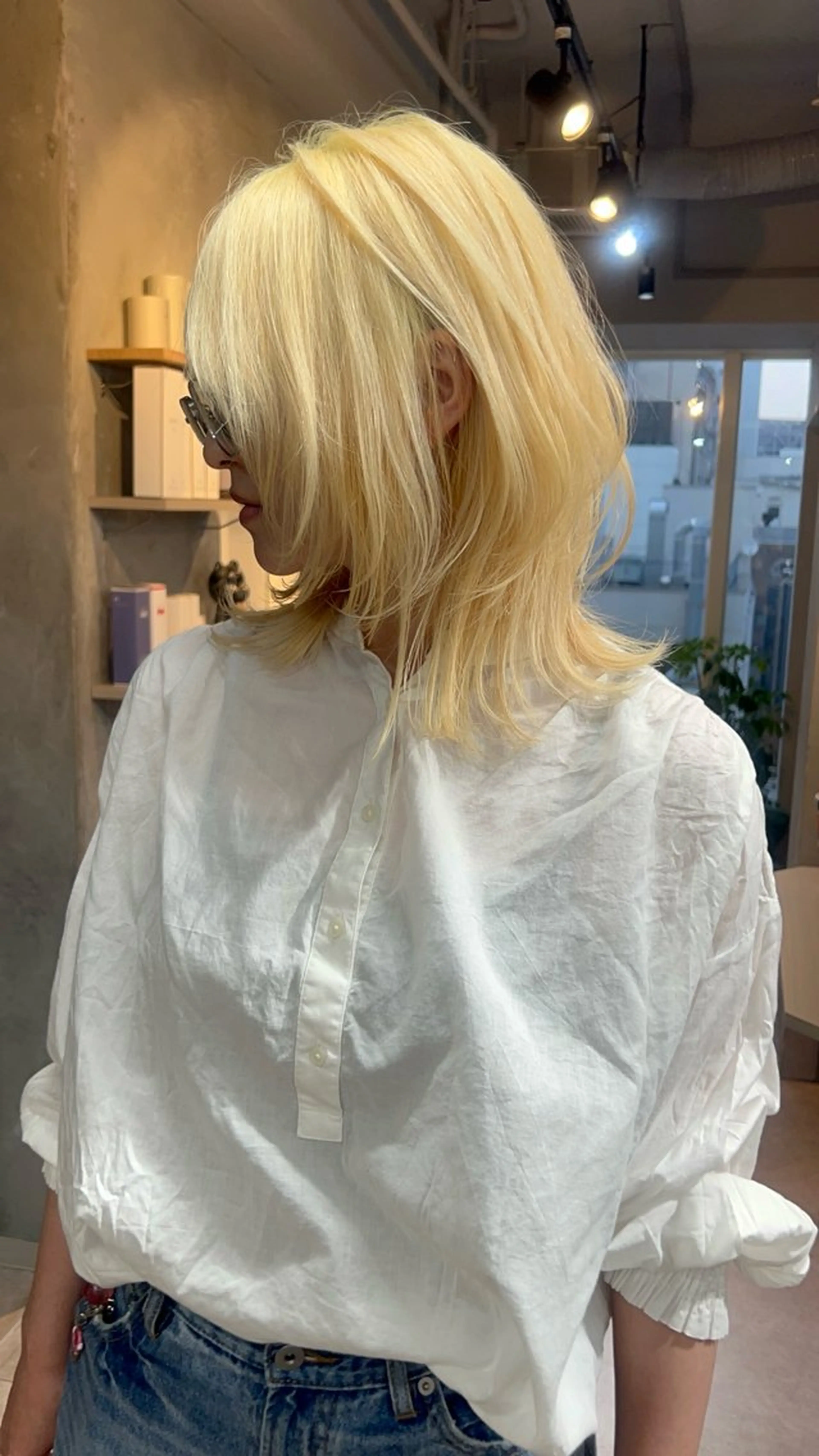 ミディアム ヘアカラー トリートメント 大阪ヘアカラー ブリーチmarinaのヘアスタイル