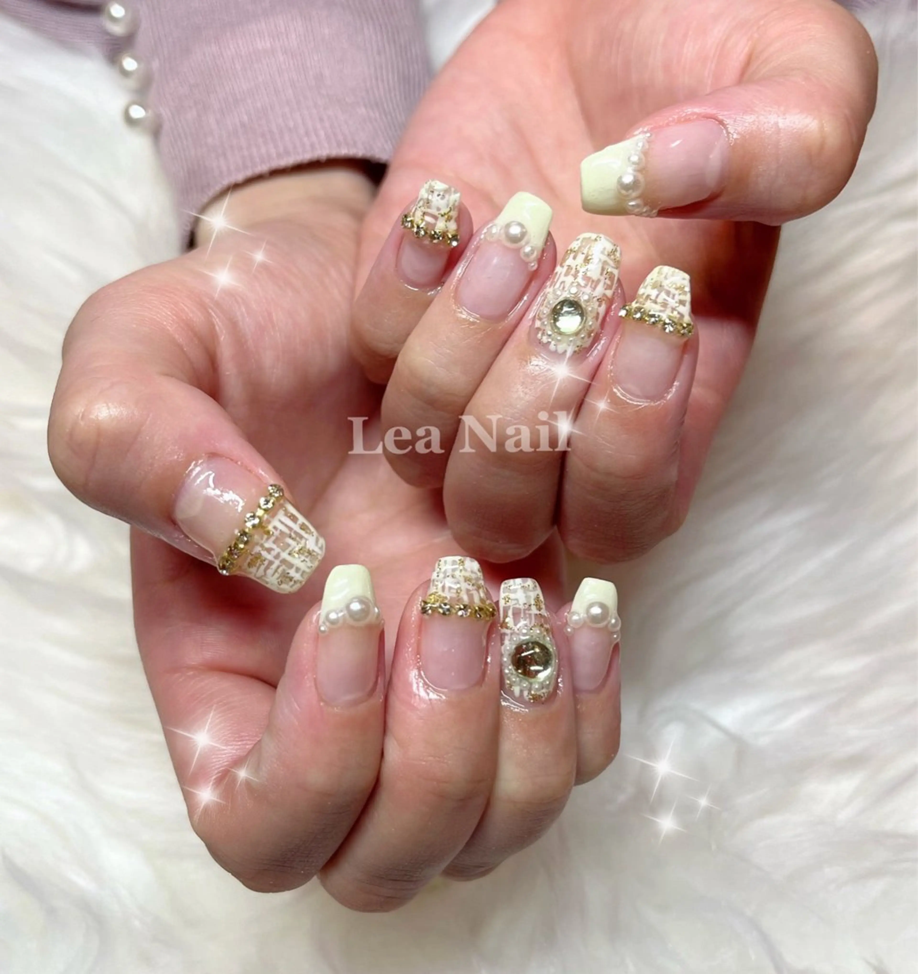 ネイル ツイードネイル ハンドネイル Lea Nailのネイルデザイン