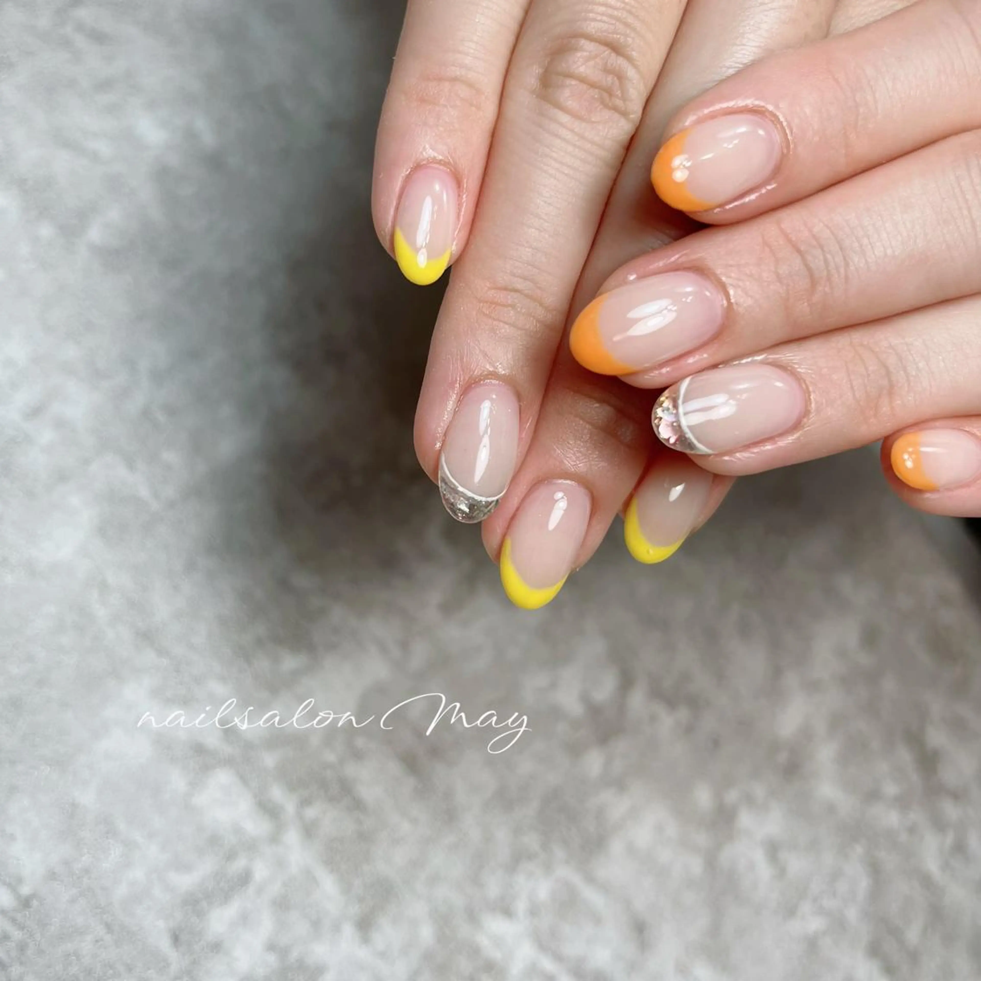 ネイル クリアネイル フレンチネイル ハンドネイル nailsalon mayのネイルデザイン