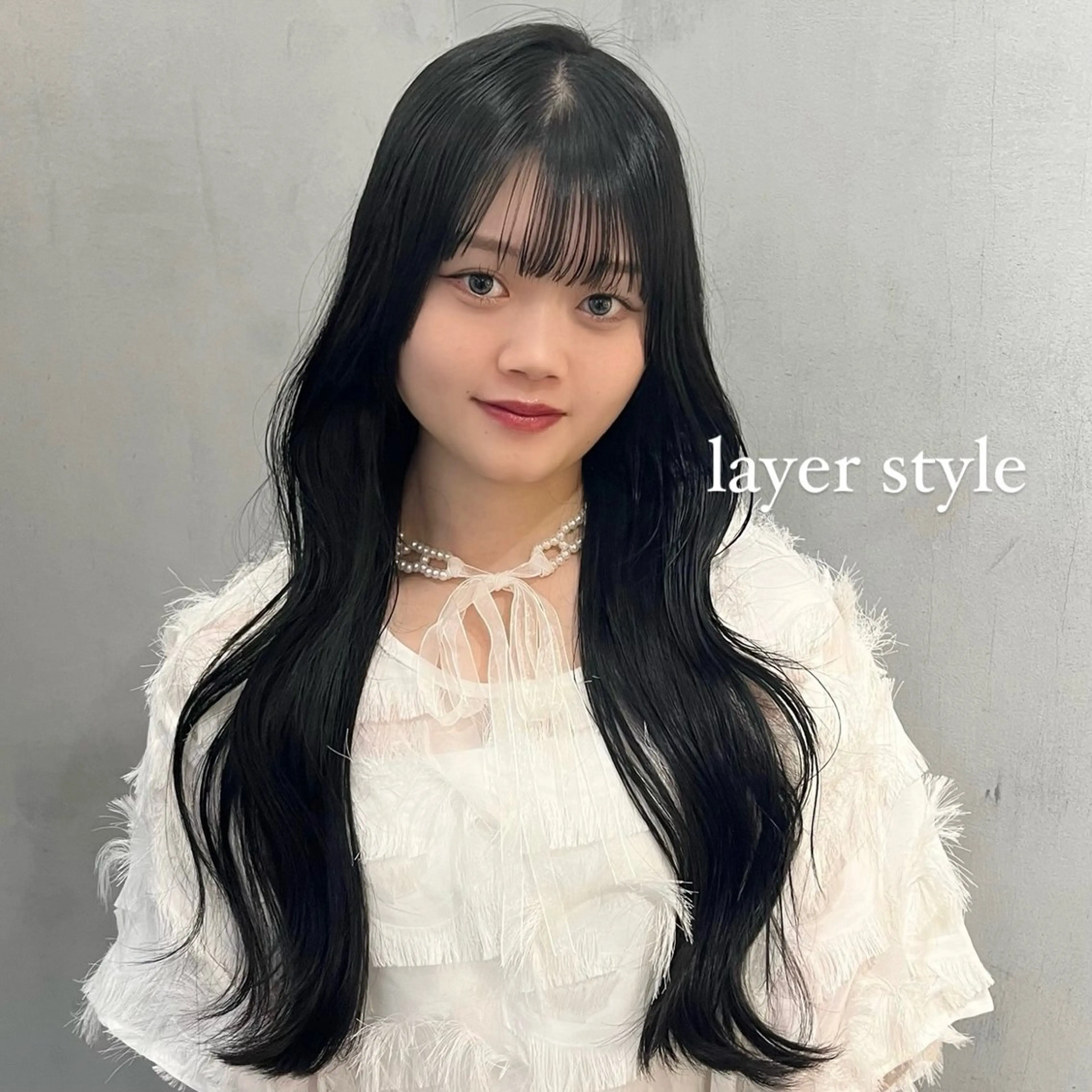 ロング カラー 𝙆𝙖𝙞🎀🩶 レイヤー/縮毛矯正のヘアスタイル