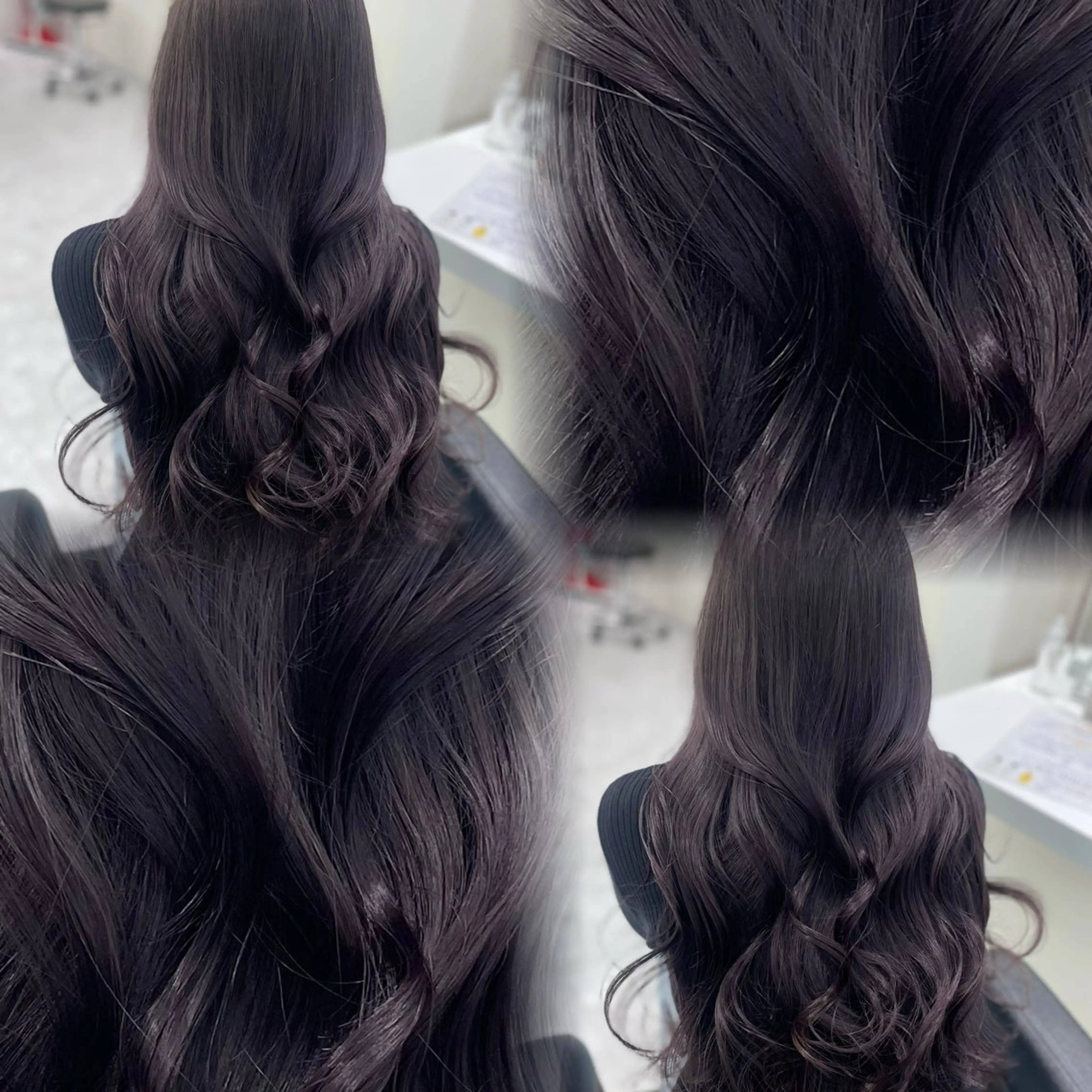 ロング カラー ヘアアレンジ メンズ 透明感カラー ラベンダーカラー ヘアカラー 🩰韓国ガーリー🏹 kotono🪽のヘアスタイル