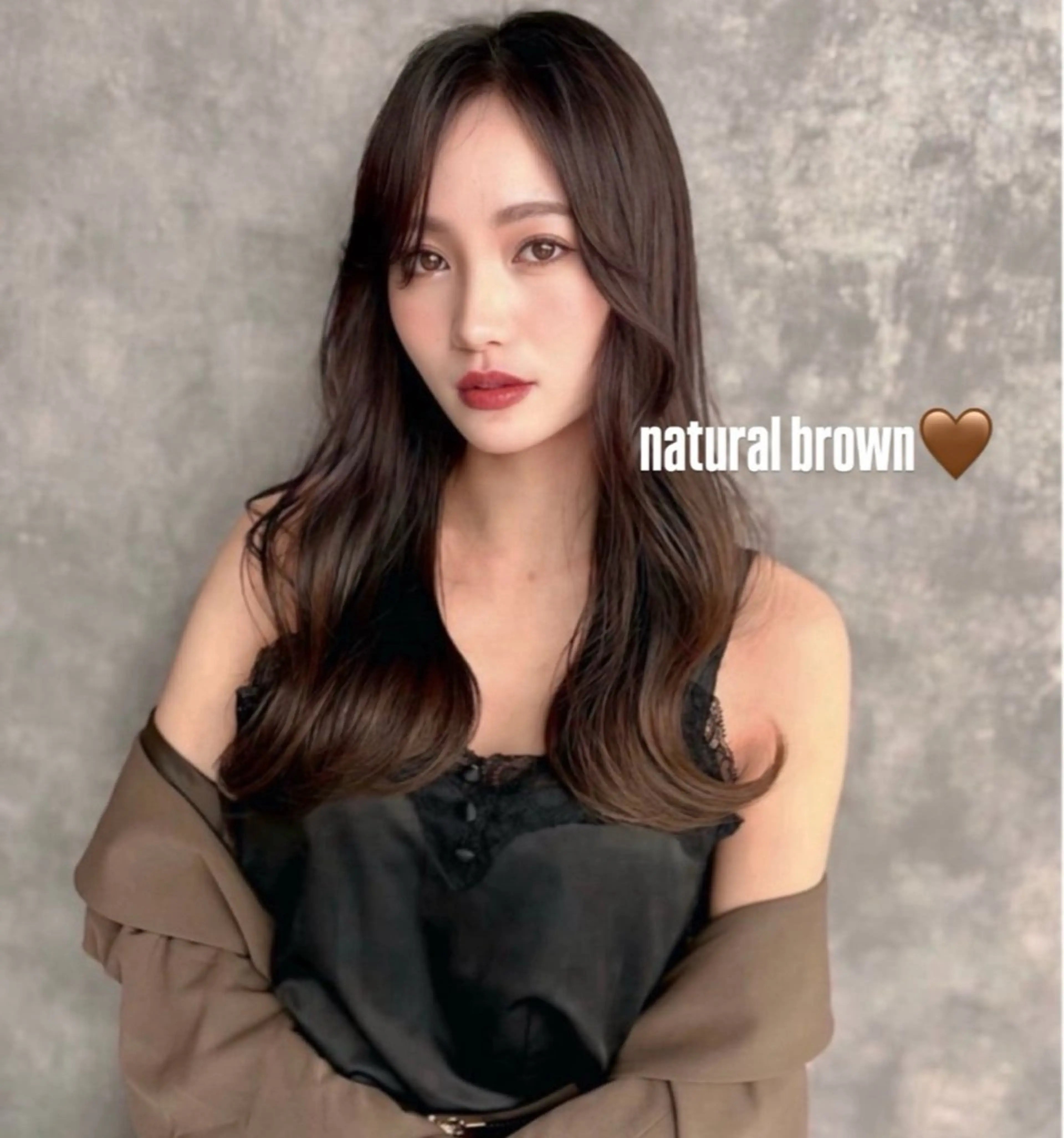 ロング カラー ブラウンカラー ナチュラルブラウン ヘアカラー トリートメント 艶カラー⟡/髪質改善 YURIAのヘアスタイル