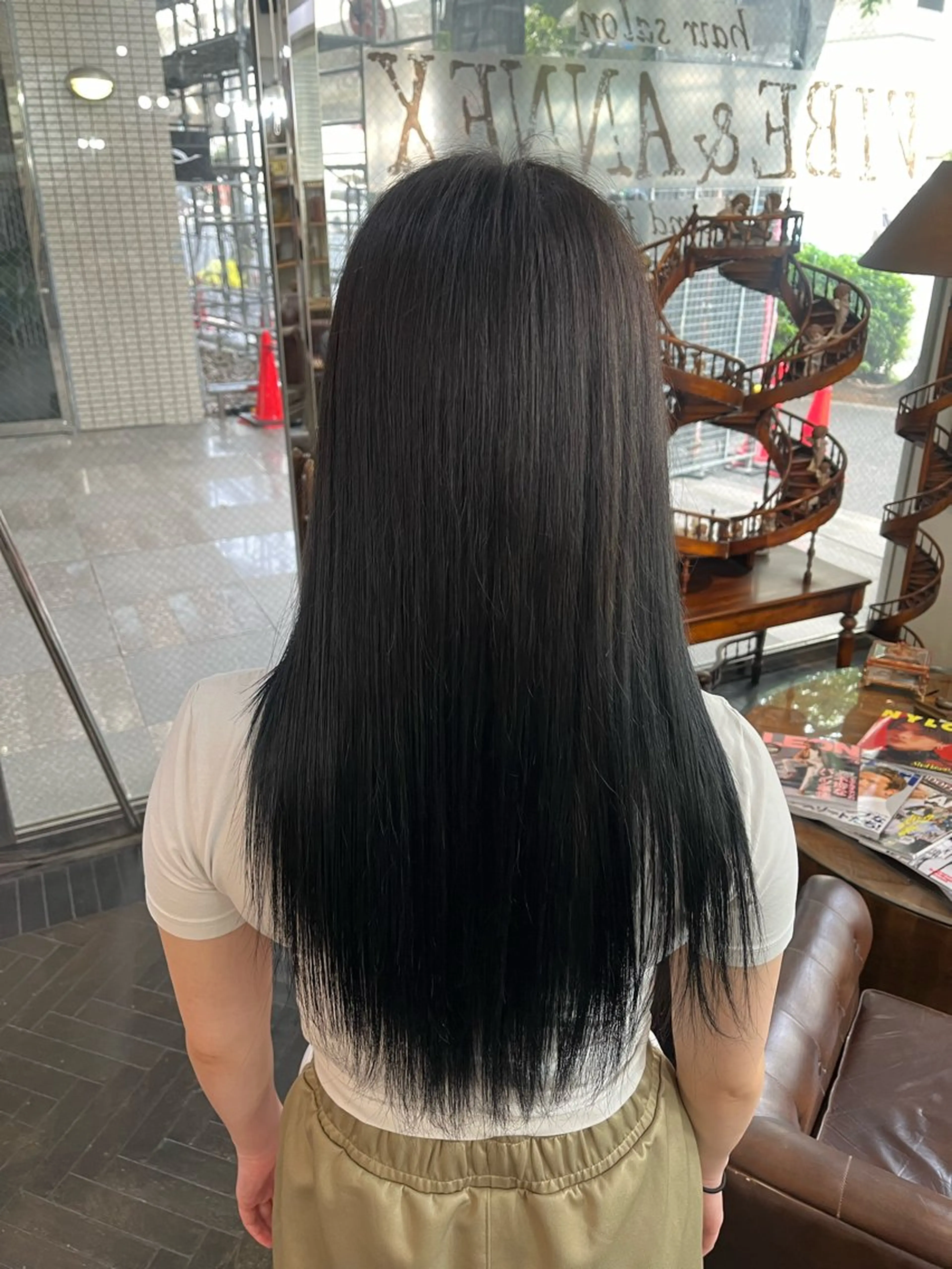 ロング ヘアカラー デザインカラー/ コーンロウのヘアスタイル