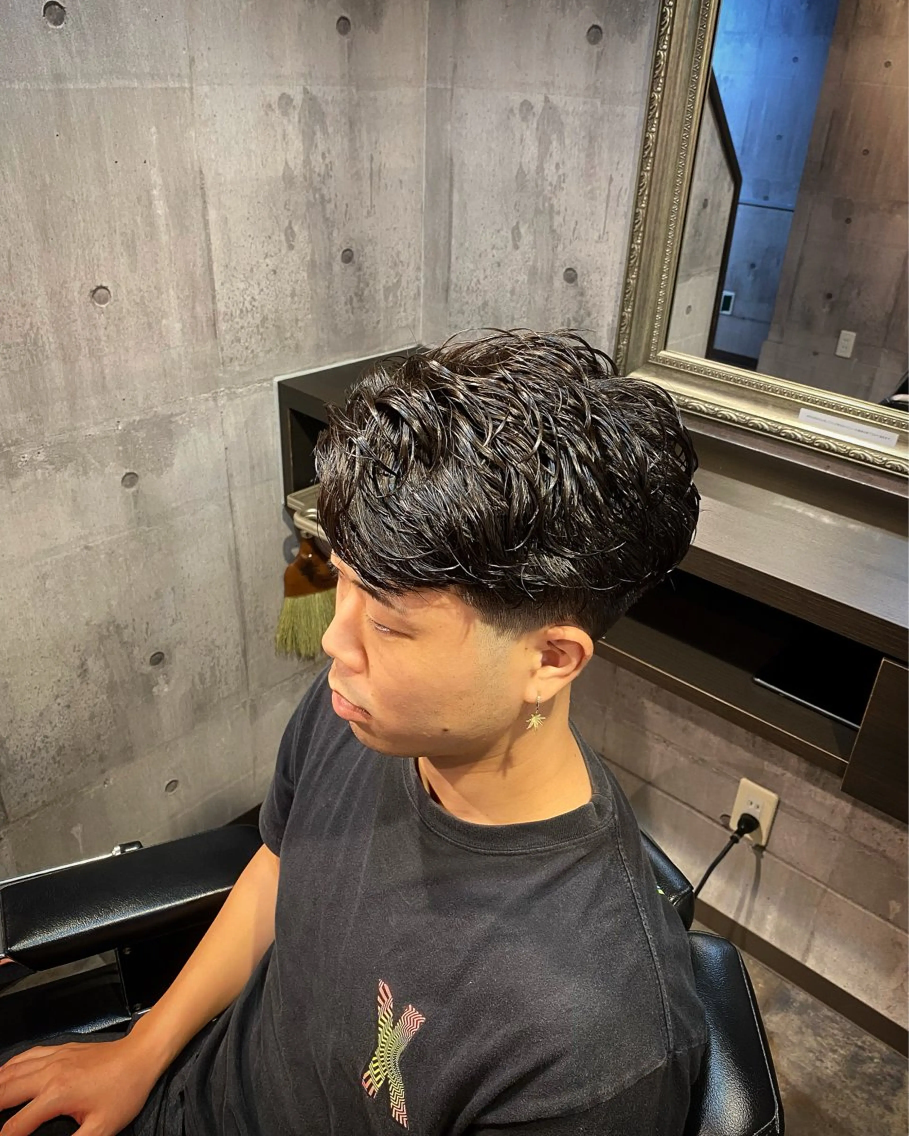 ショート パーマ メンズ メンズパーマ カット パーマ SWELL  七隈四つ角店所属・SWELL アトムのヘアスタイル