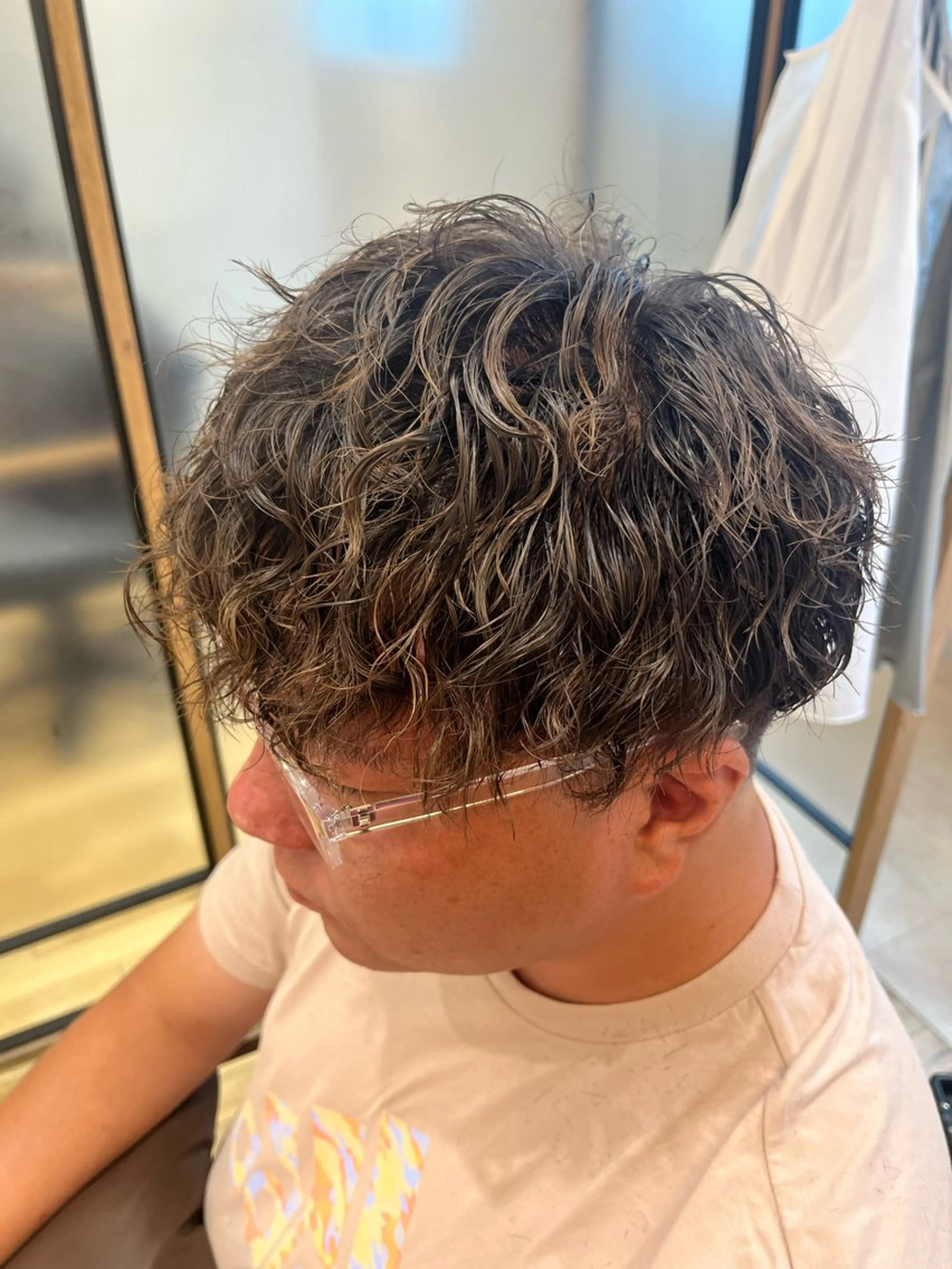 パーマ メンズ カット パーマ たかしま あさひのヘアスタイル