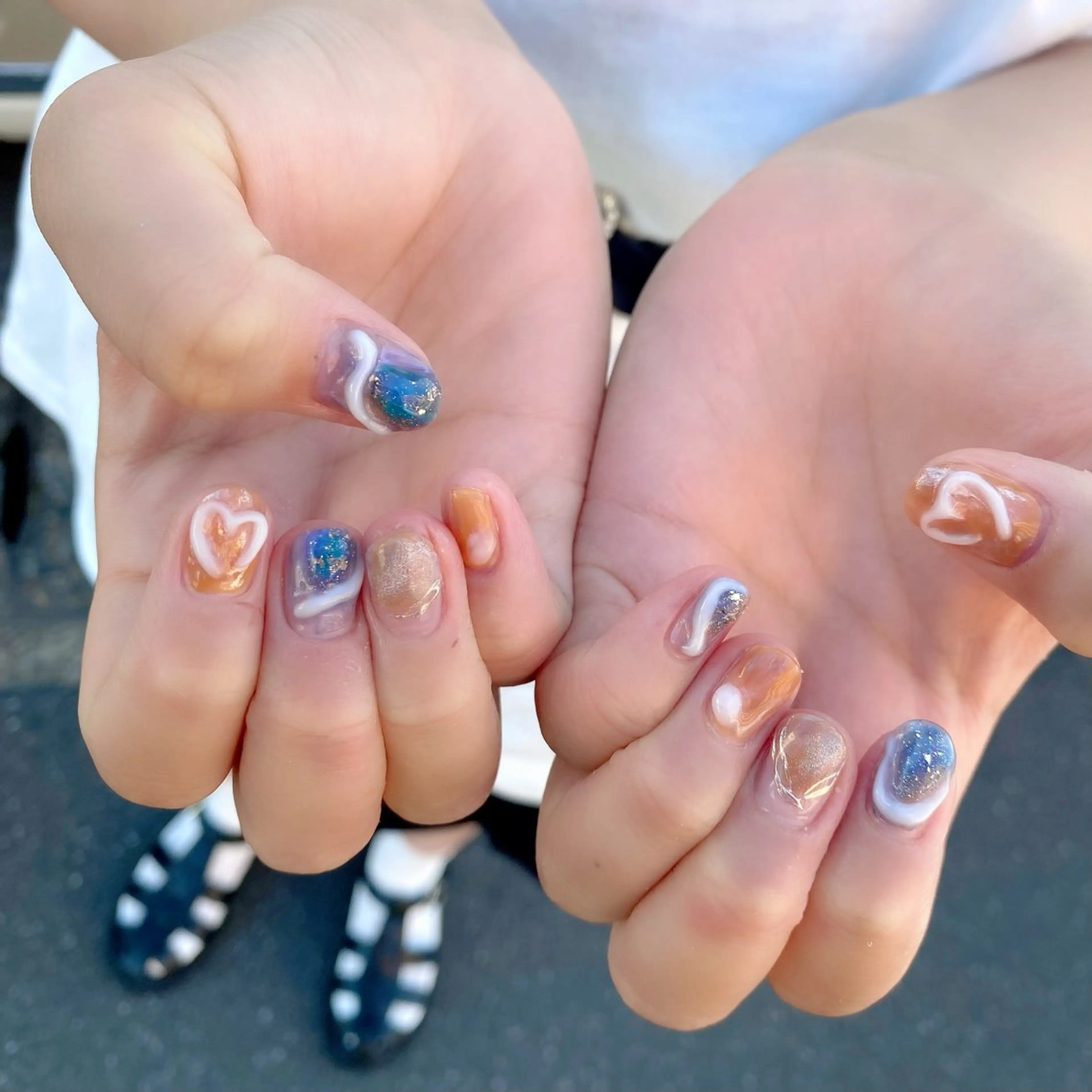 ネイル ハート ニュアンスネイル ぷっくりネイル Salon Ｋのネイルデザイン