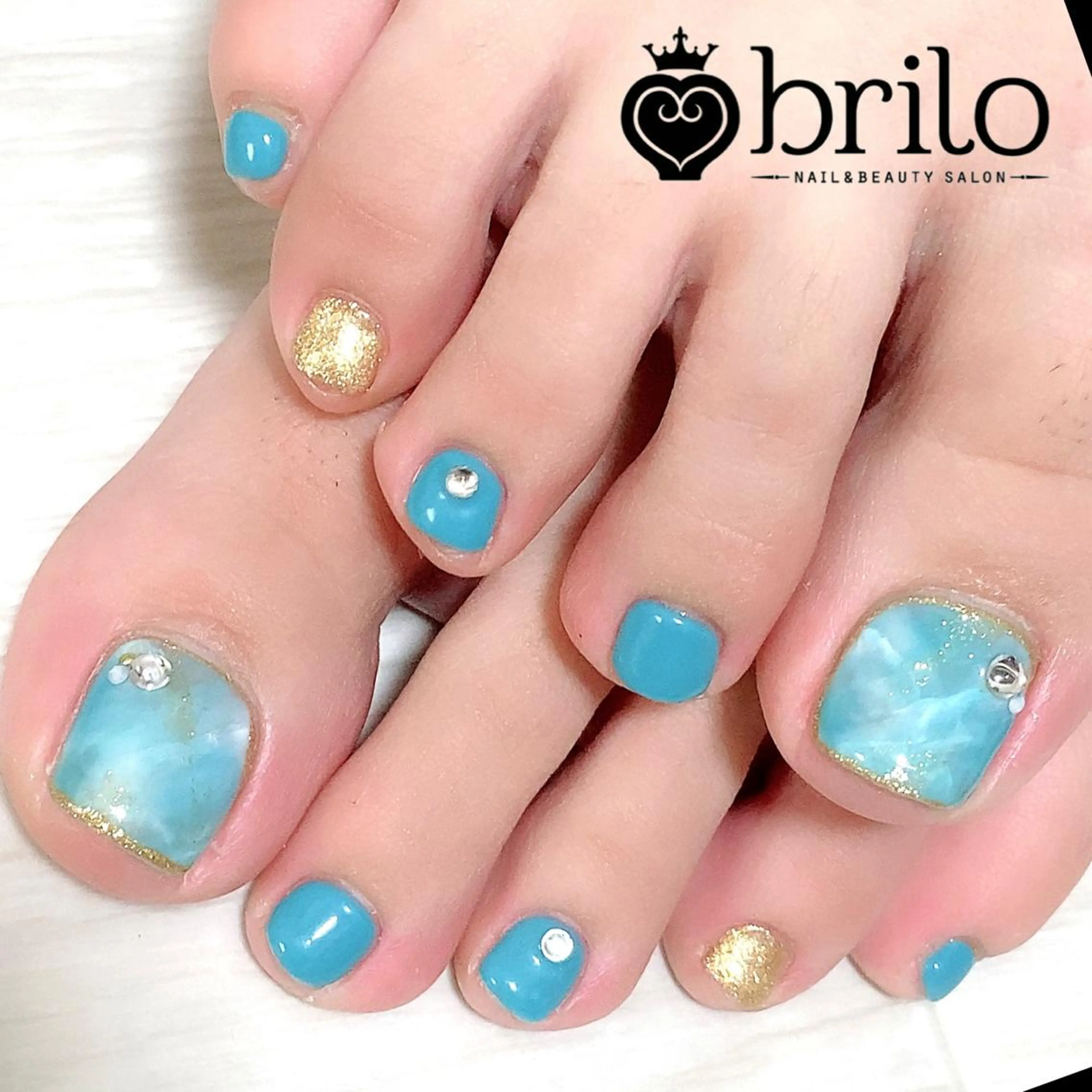 ネイル フットネイル 大理石ネイル(マーブル) brilo erikaのネイルデザイン