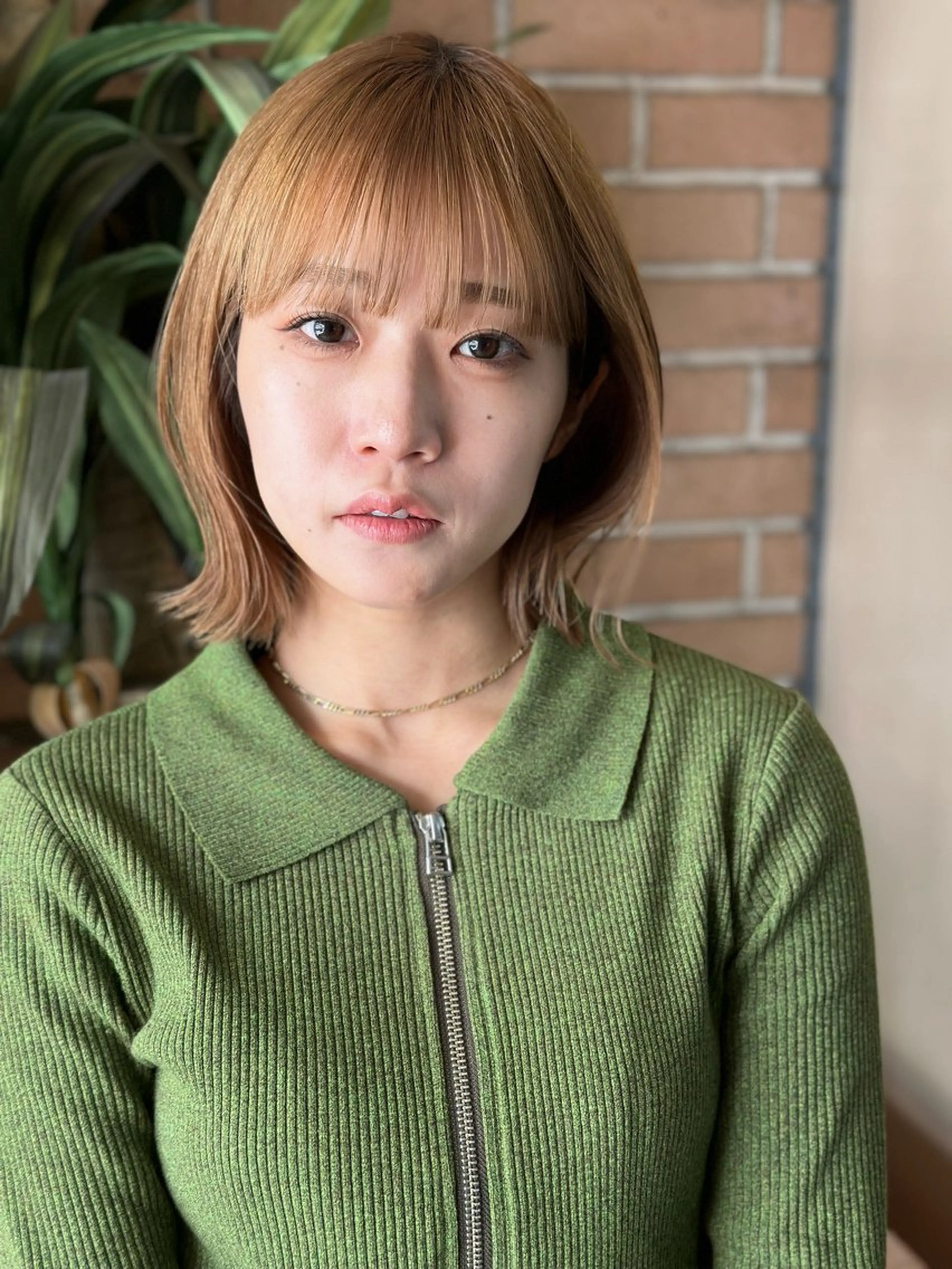 ミディアム ヘアカラー yelm所属・🫒オリーブカラー ミディアムレイヤー✨のヘアスタイル