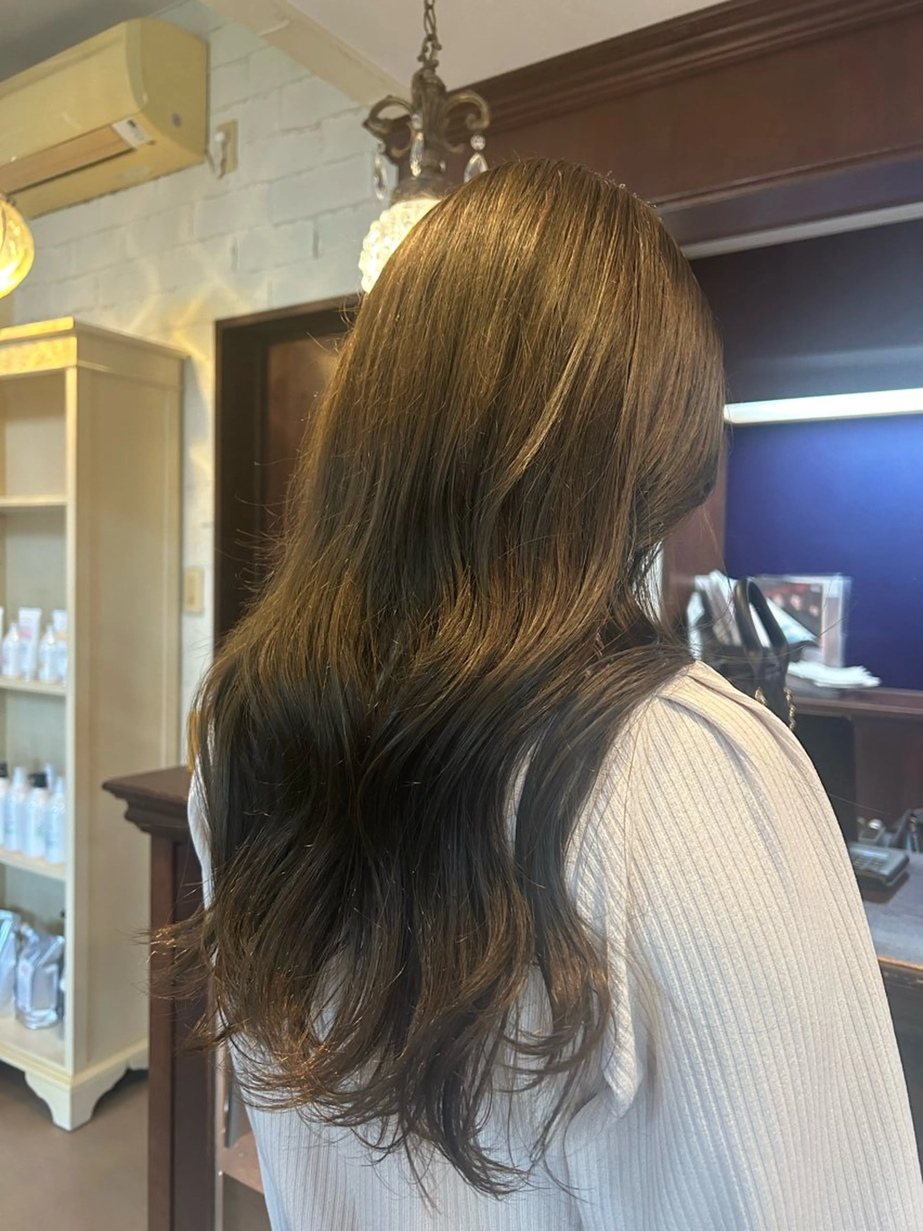 ロング カット ヘアカラー トリートメント hair make apt mocalabel所属・オクムラ ユキノのヘアスタイル