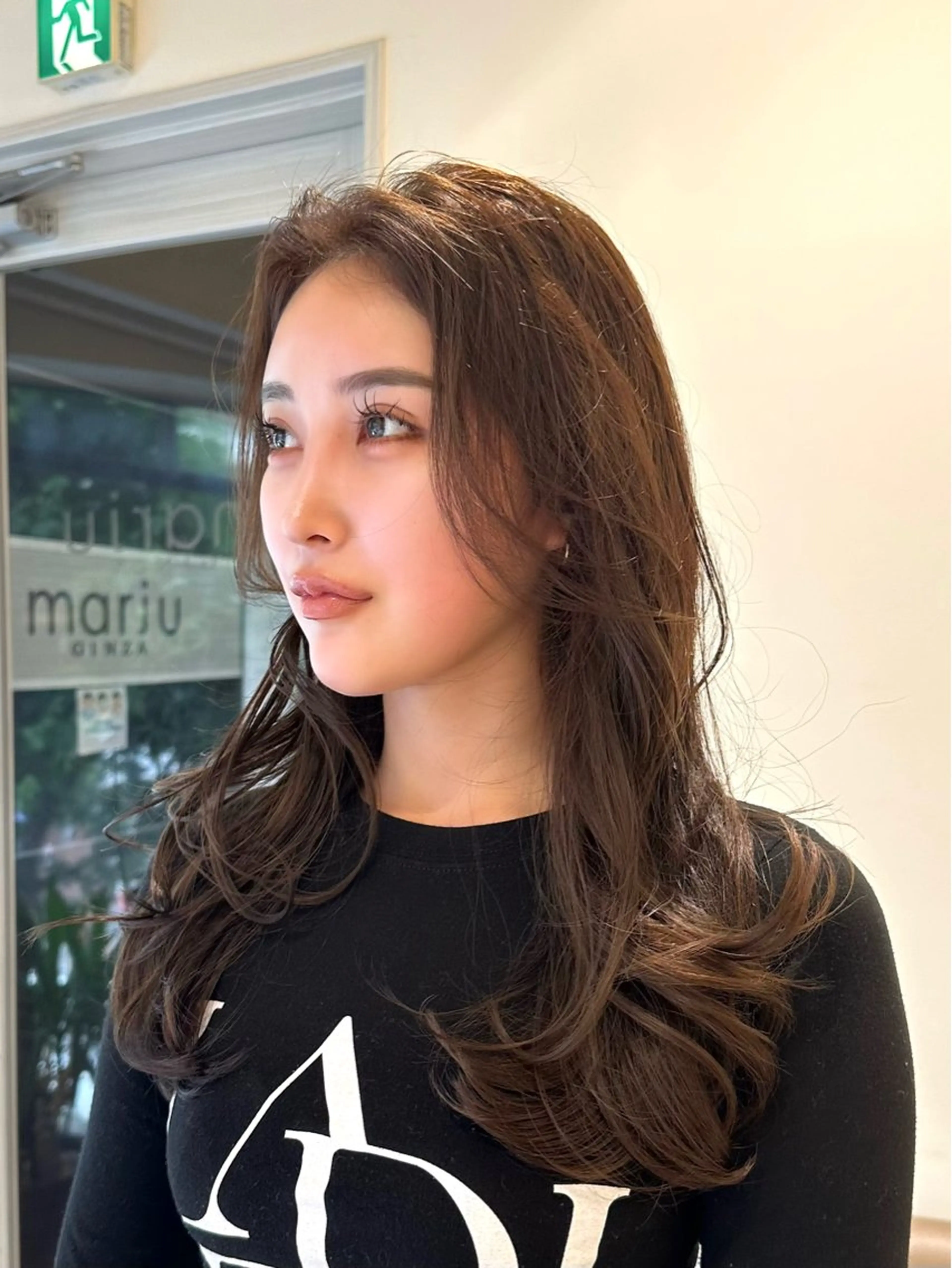 セミロング カラー ヘアカラー トリートメント 🤎ハイライト/ 艶カラー/銀座🤎のヘアスタイル