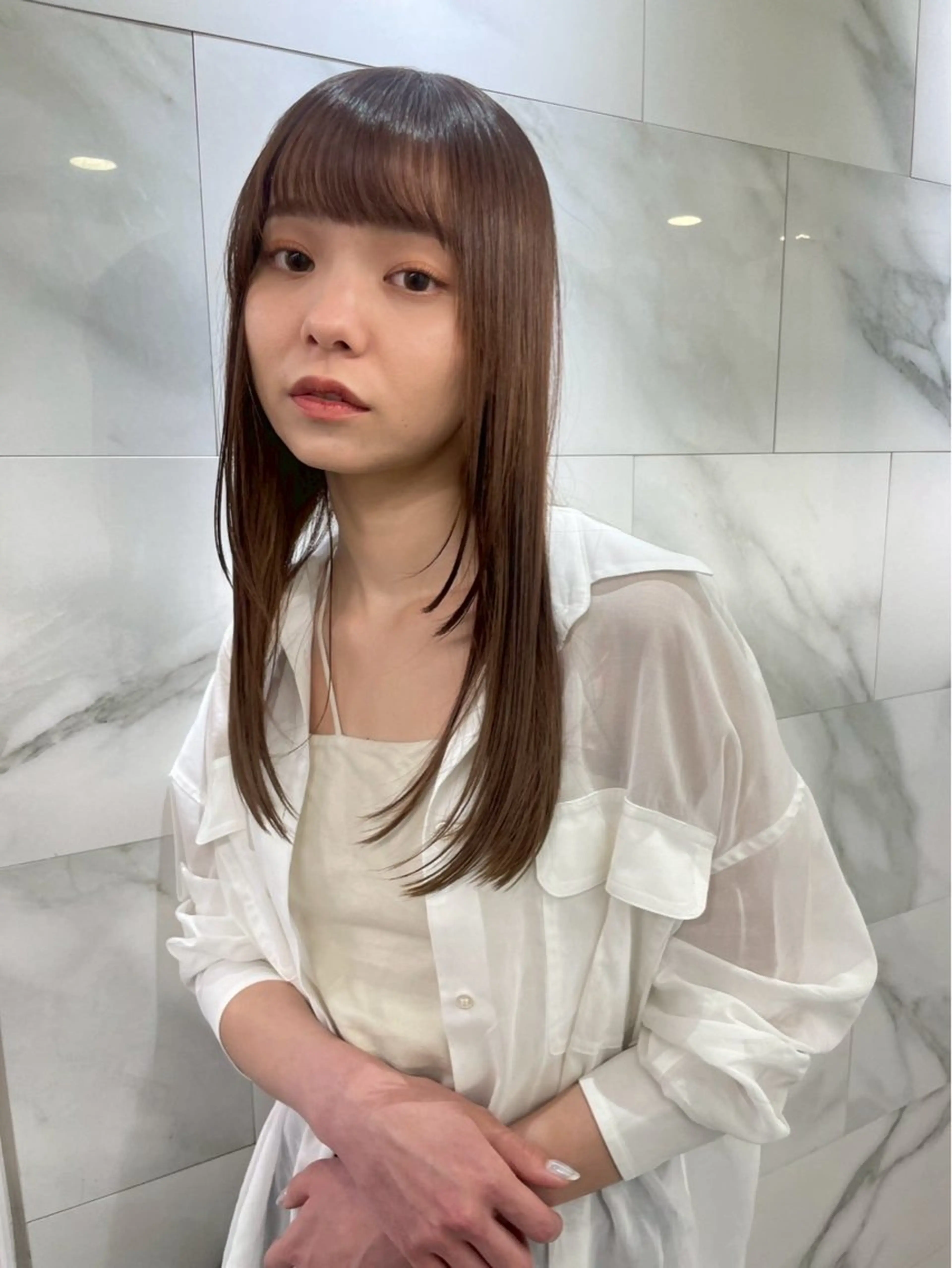 セミロング トリートメント ヘッドスパ soigne 表参道【ソワネ】所属・艶髪🩰透明感カラー 🫧あやみのヘアスタイル
