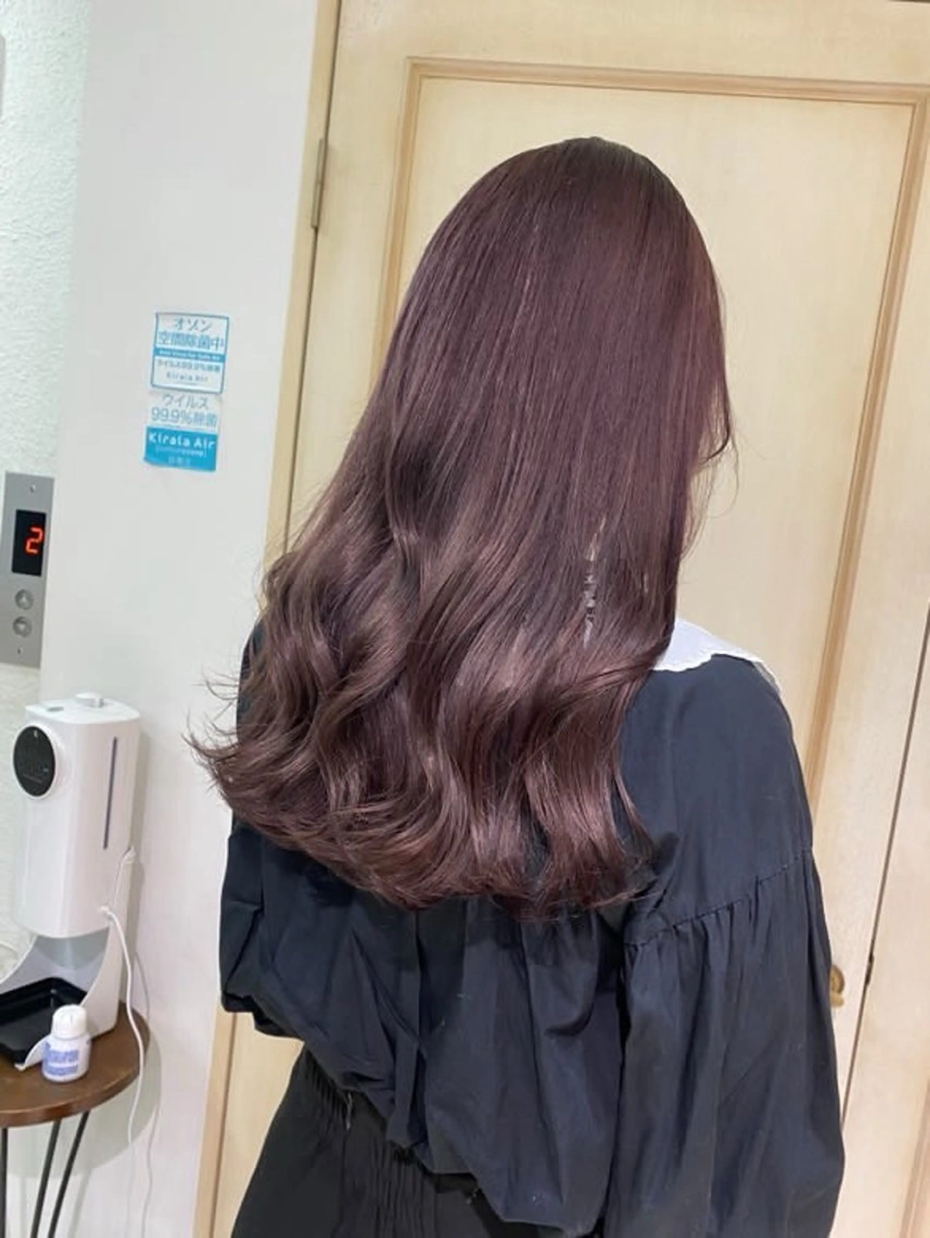 セミロング ヘアカラー トリートメント 韓国カシスピンク🩰 mai🐰ྀི🤍のヘアスタイル
