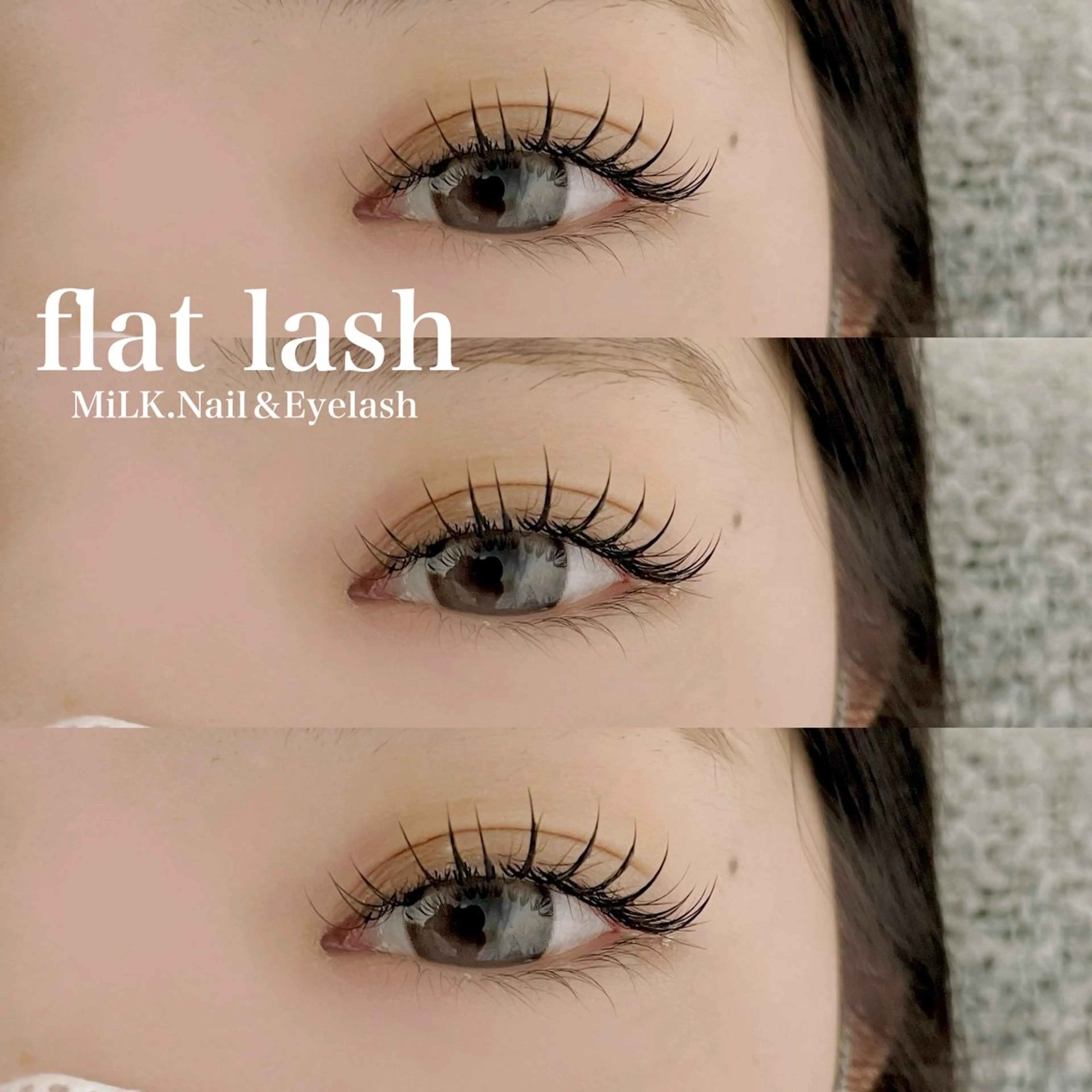 マツエク・マツパ フラットラッシュ MiLK.   Nail&Eyelash所属・MiLK. wakaのマツエク・マツパデザイン