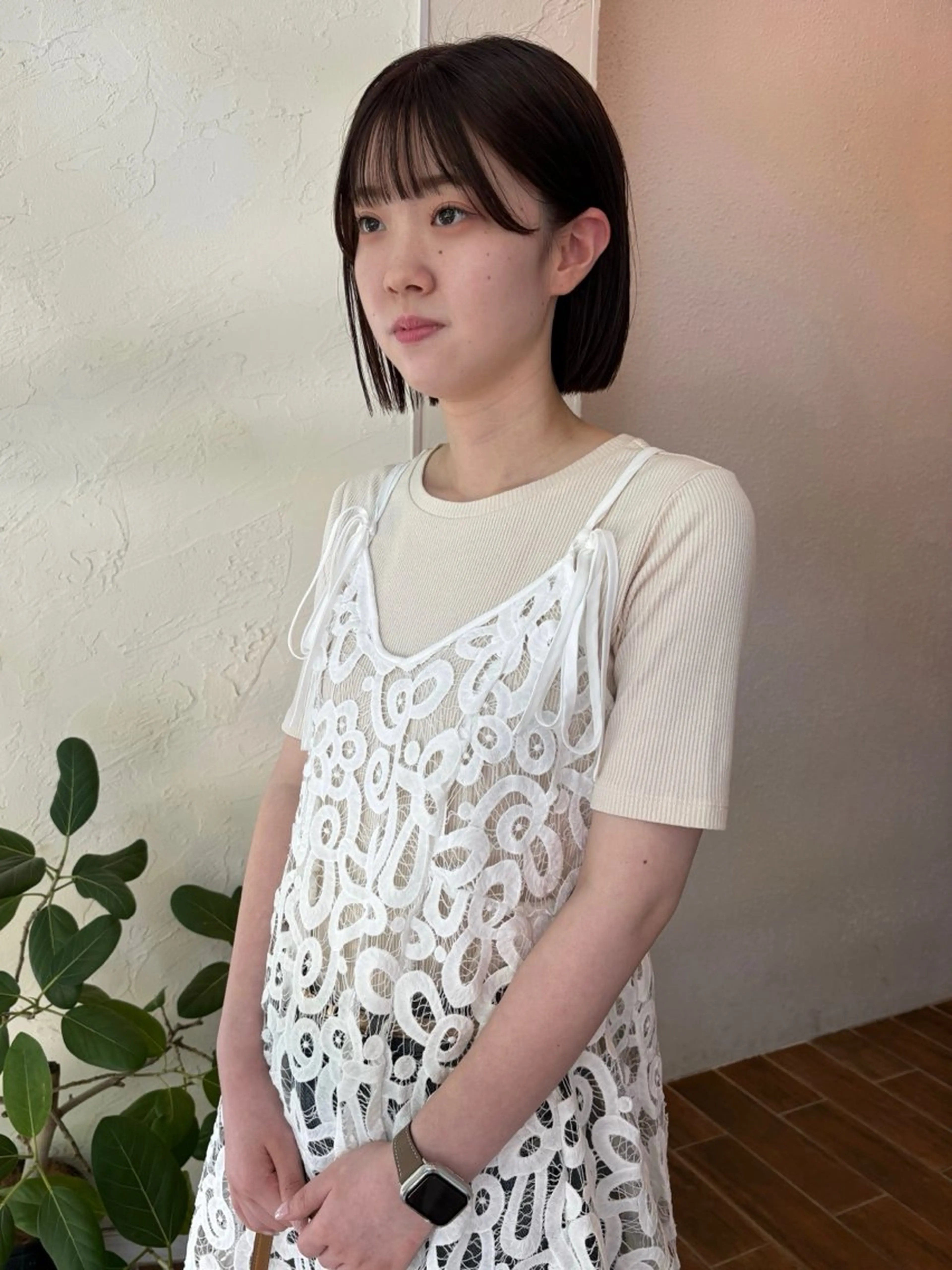 ショート カラー パーマ カット ヘアカラー 縮毛矯正 松野 心音のヘアスタイル