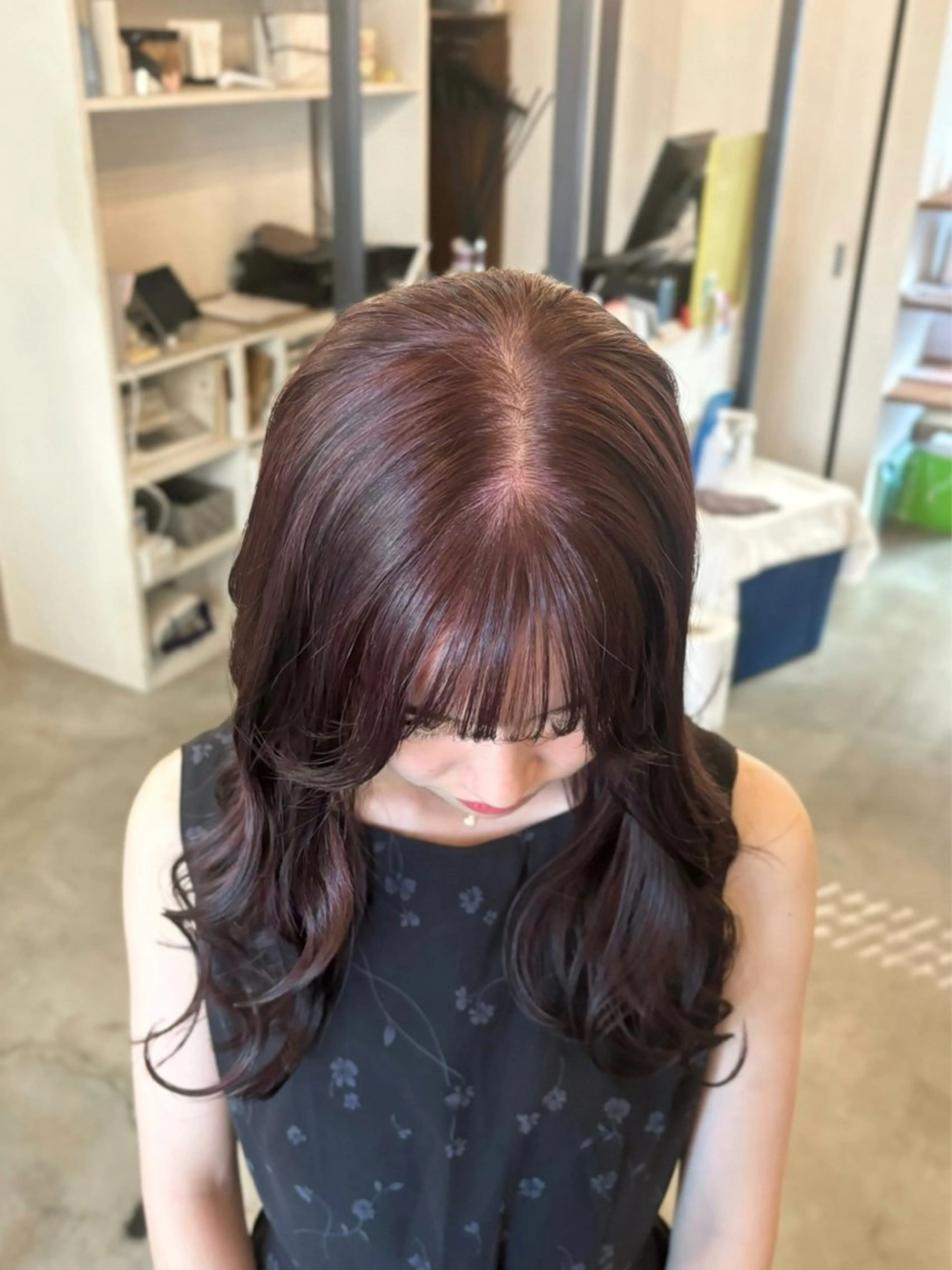 ロング カラー ラベンダーカラー ピンクカラー ピンクラベンダー カット ヘアカラー トリートメント 堀出 芽衣/垢抜け/美髪のヘアスタイル