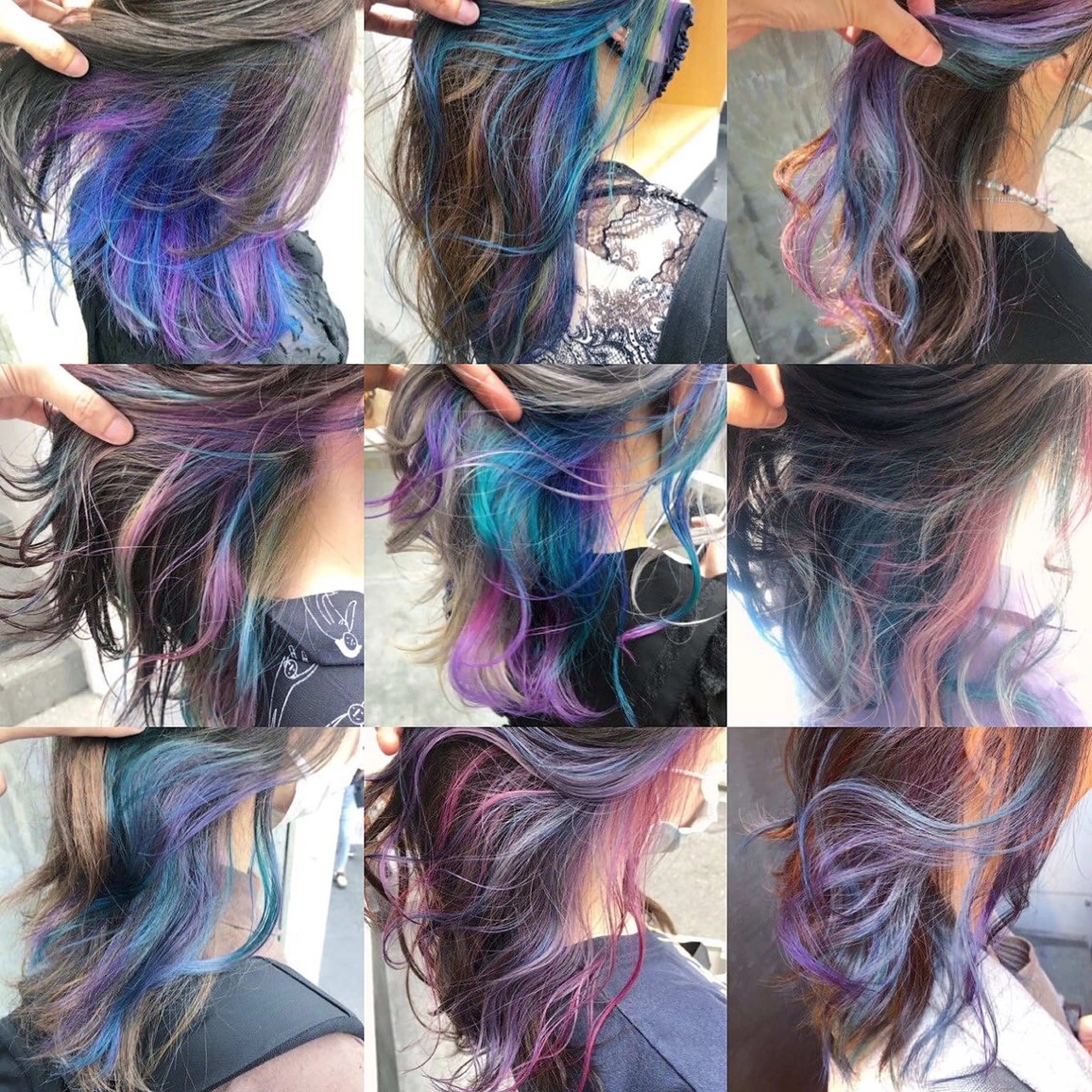 セミロング カラー ユニコーンカラー カット ヘアカラー トリートメント 原宿サロン代表 デザインカラー伊藤卓のヘアスタイル