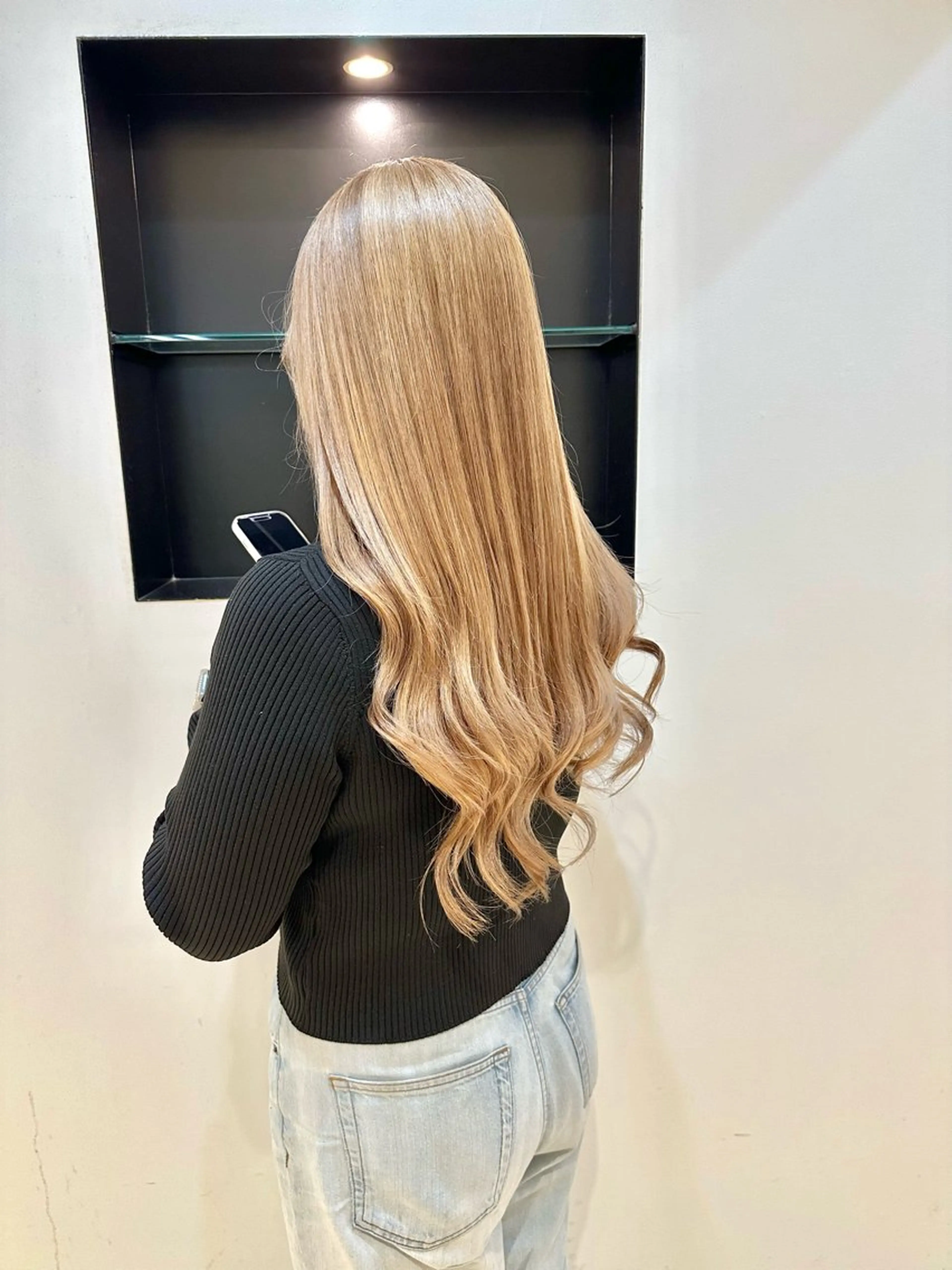 ロング カラー TAYA大阪上本町所属・【ダブルカラー/縮毛 矯正】十場のヘアスタイル