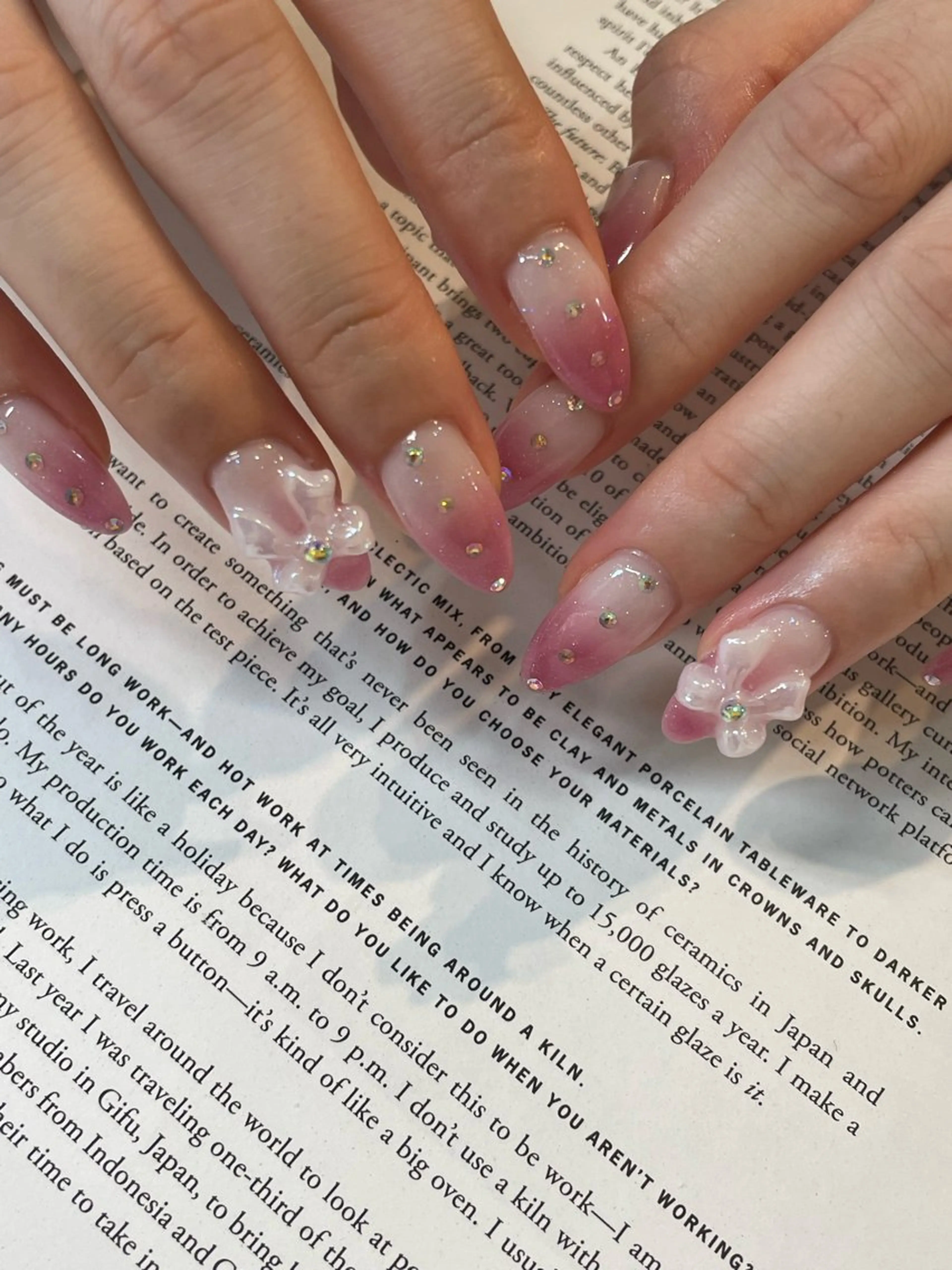 ネイル クリアネイル フラワーネイル フレンチネイル ジェルネイル ガーリー nailist. sayaのネイルデザイン