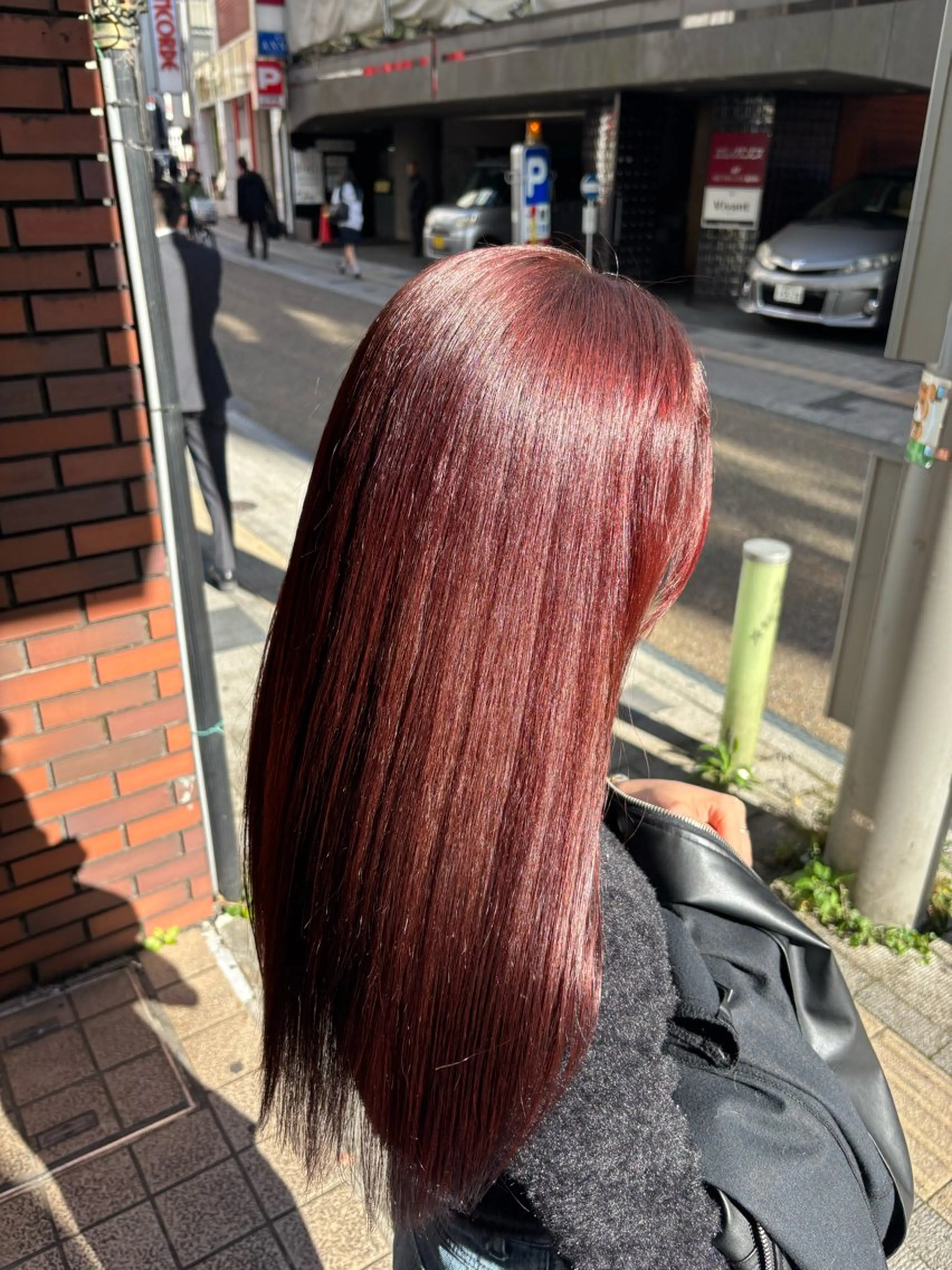 ロング カット 縮毛矯正 トリートメント ブラウン/静岡/髪質 改善/大人可愛い🐰のヘアスタイル