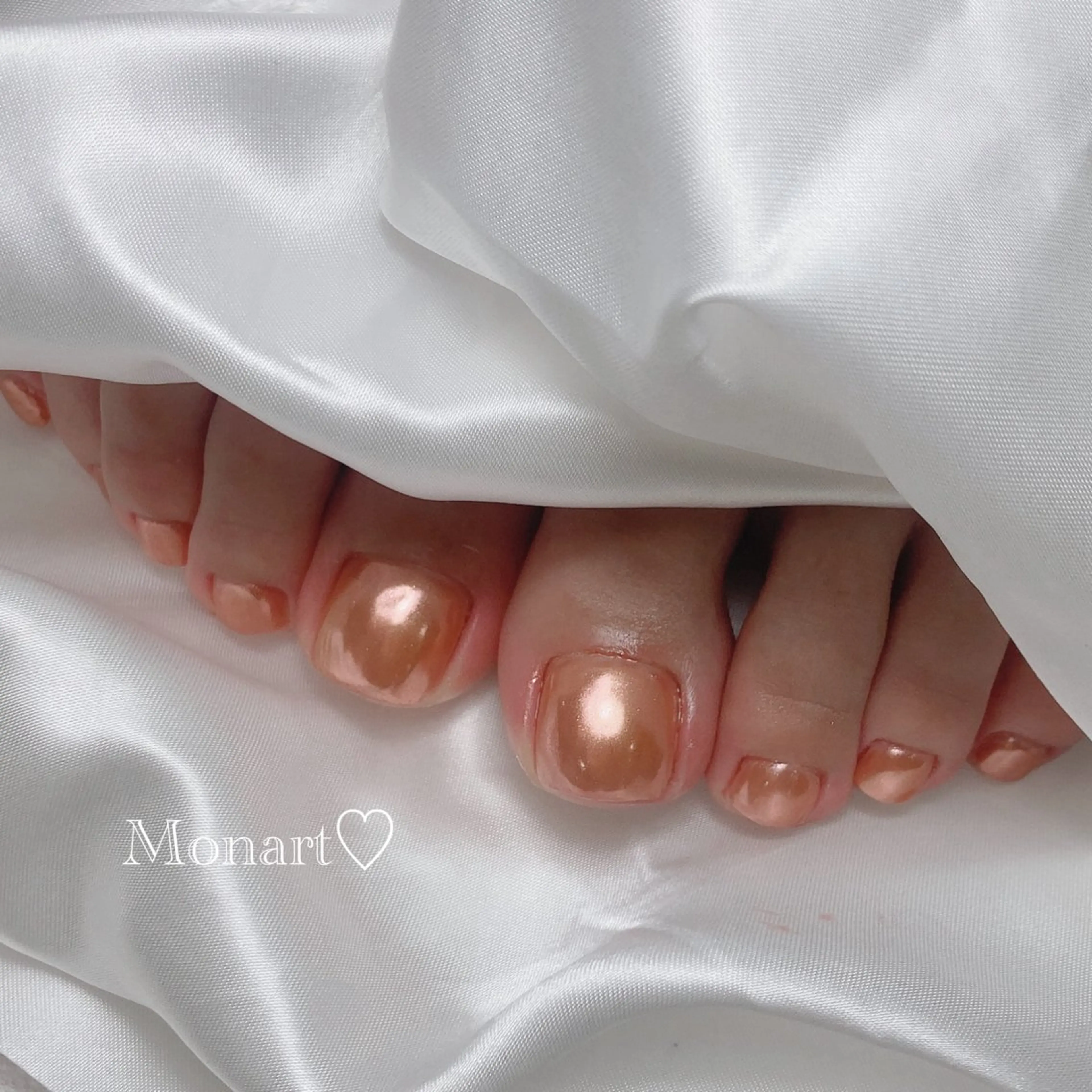 ネイル ミラーネイル フットネイル Monart♡ Misaoのネイルデザイン
