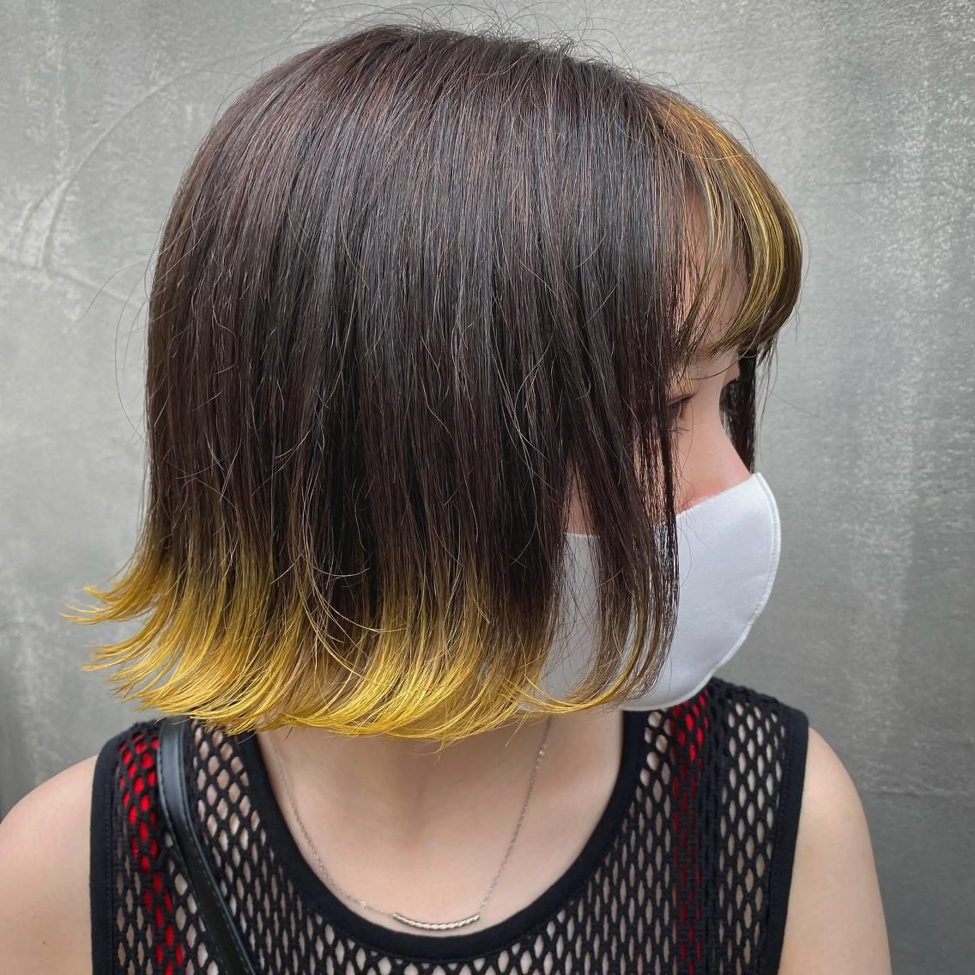 ミディアム カラー ボブ VIE.ORNER 土気🍃笹岡航太のヘアスタイル