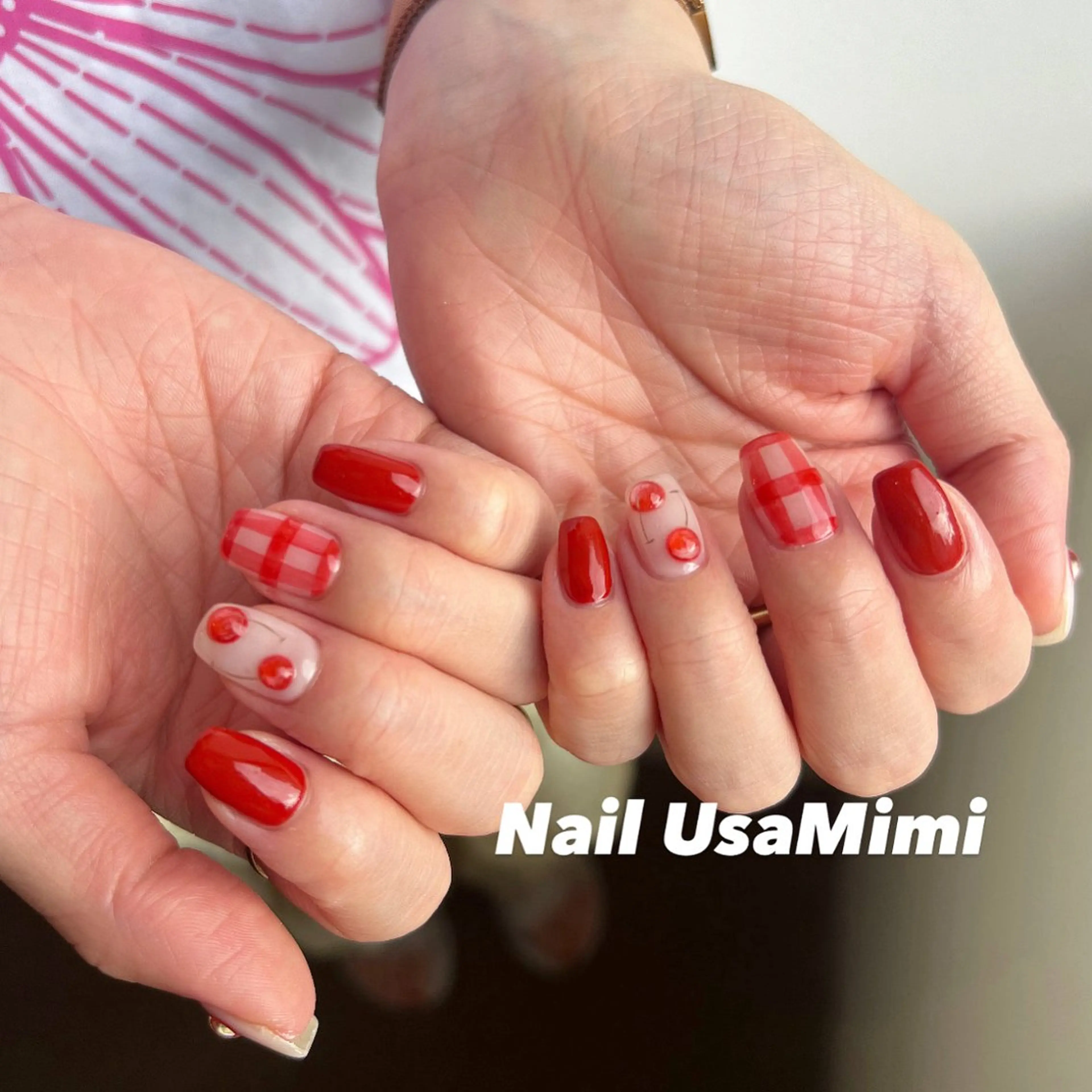 ネイル アートネイル オーロラネイル チークネイル フレンチネイル ジェルネイル 本町NailUsa Mimi RIKOのネイルデザイン