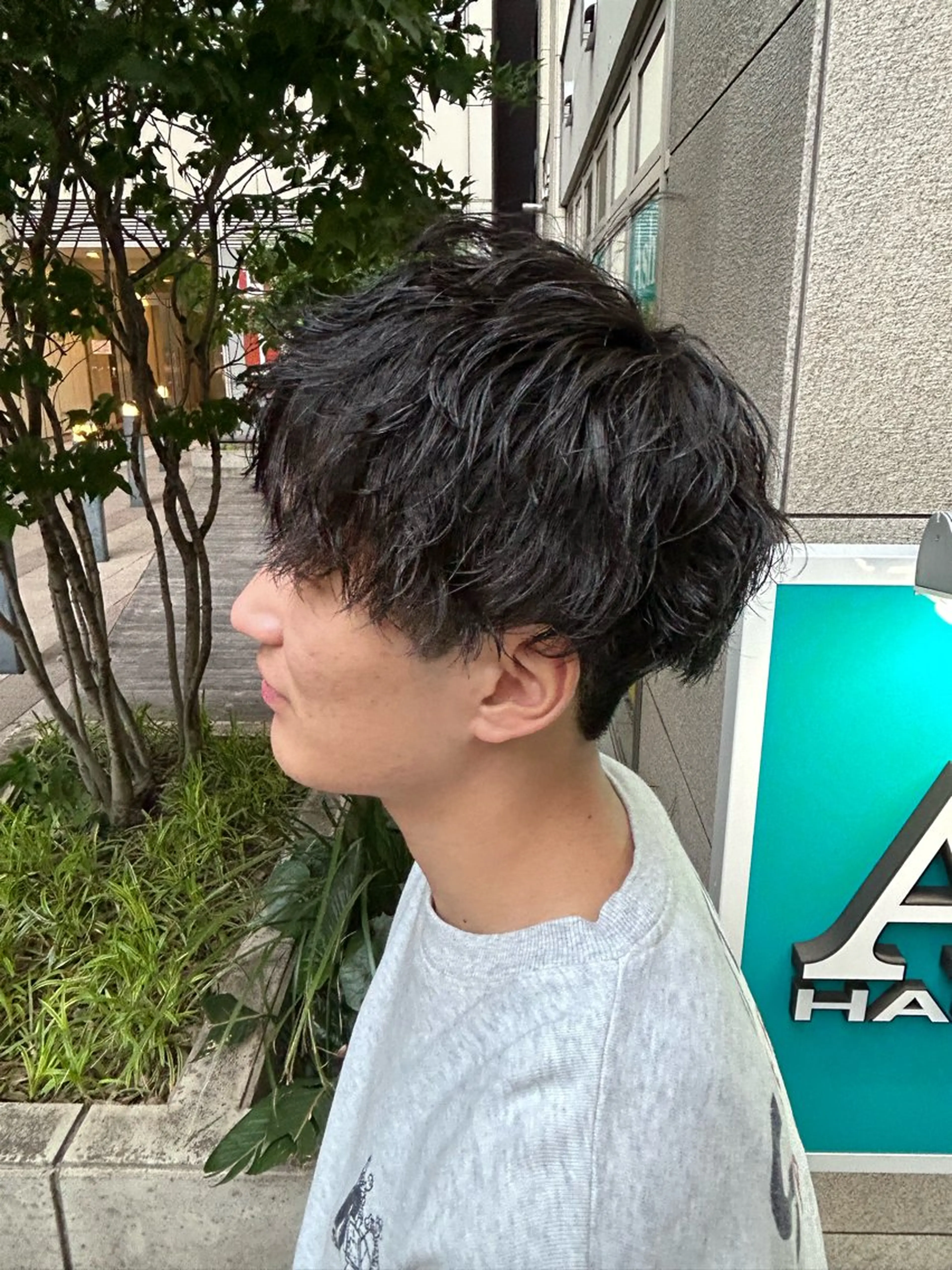 ミディアム メンズ カット パーマ 🔵Ash日暮里店 藤藪孝太🔵のヘアスタイル