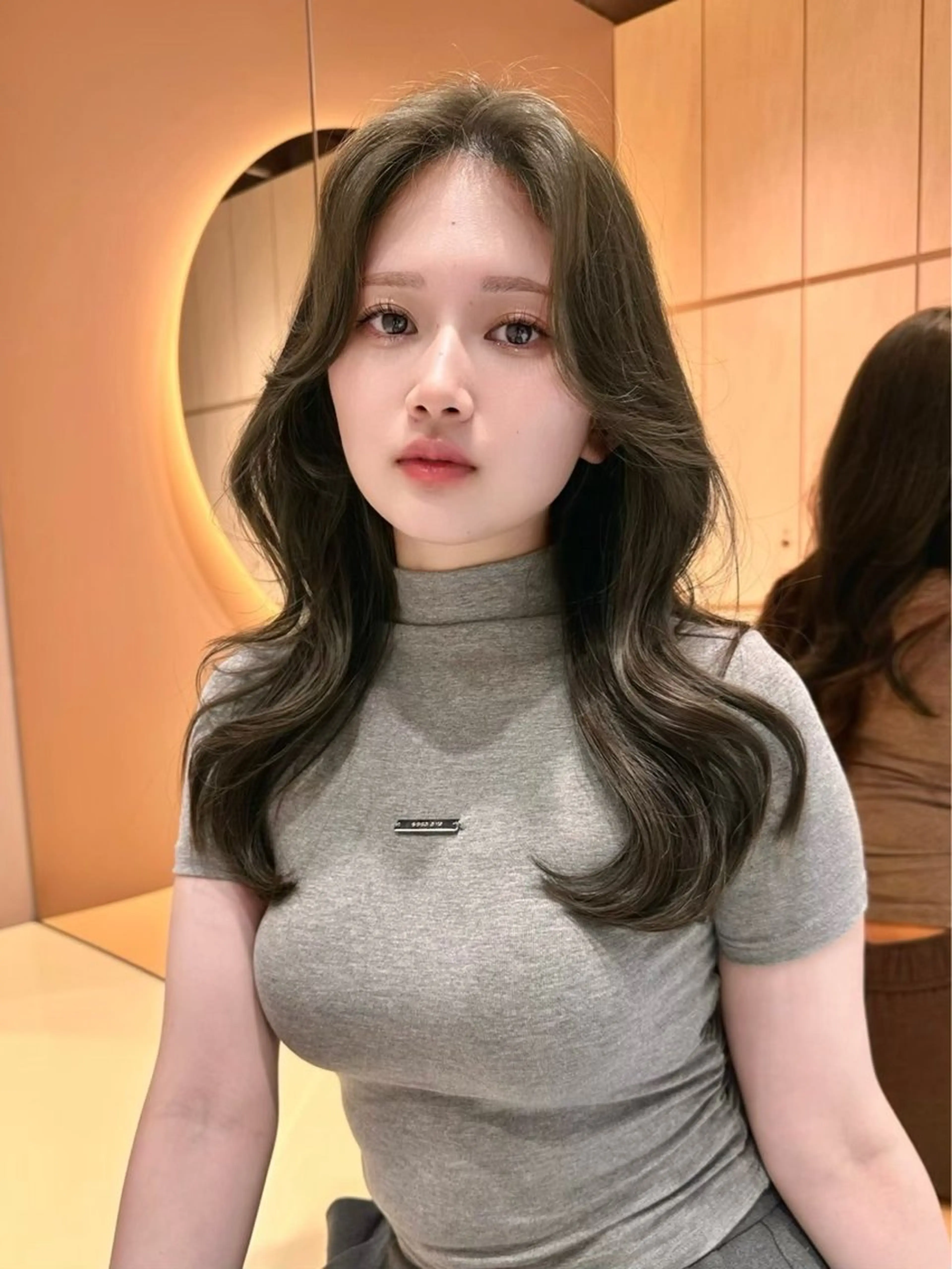 ミディアム ブリーチなし髪質改善 🎀はのん 韓国ヘアのヘアスタイル