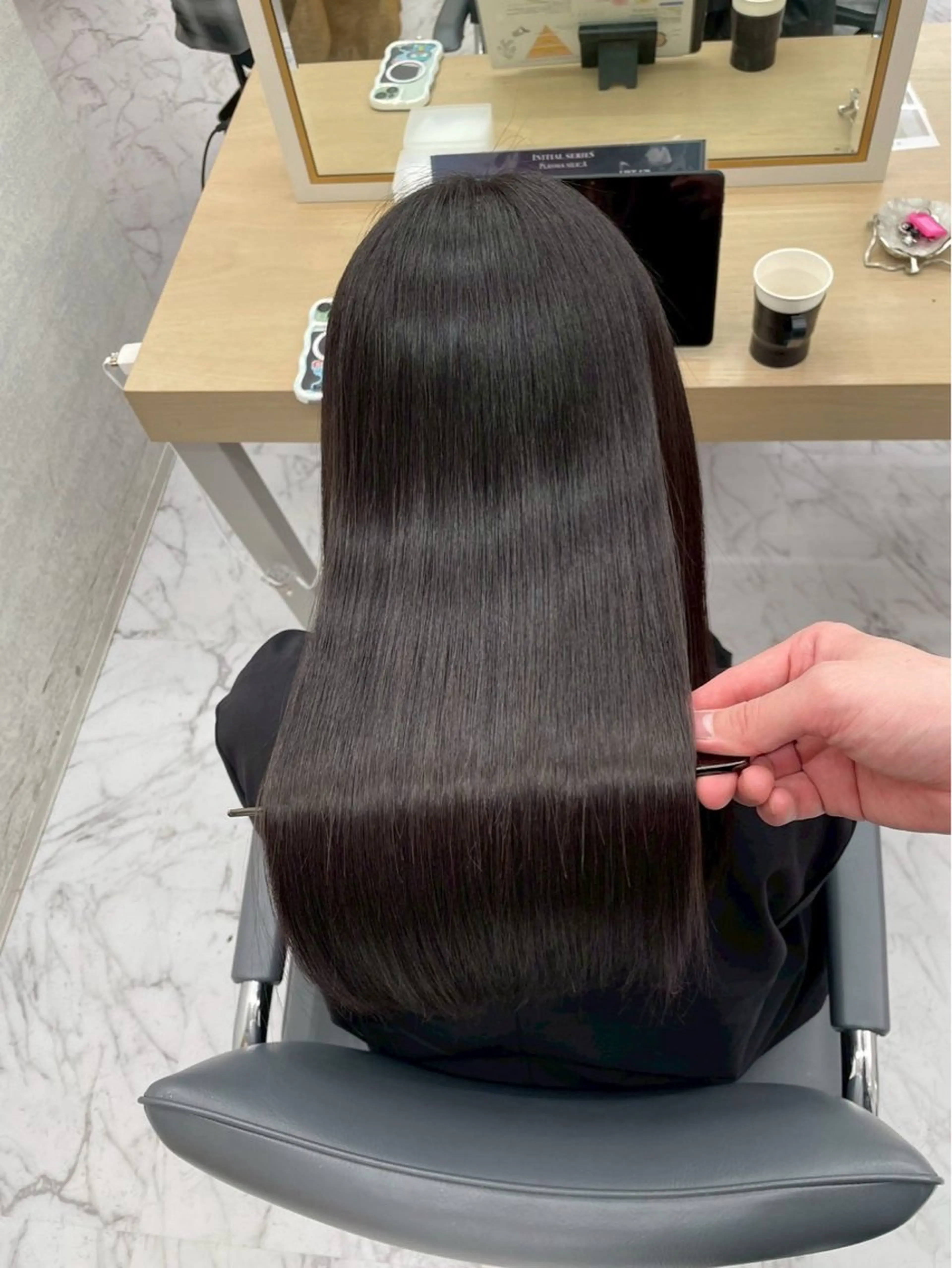 🧚髪質改善ストレート🧚似合わせカット➕ダメージレス縮毛矯正ストレート➕髪質改善ウルトワトリートメント➕5分ヘッドスパの写真