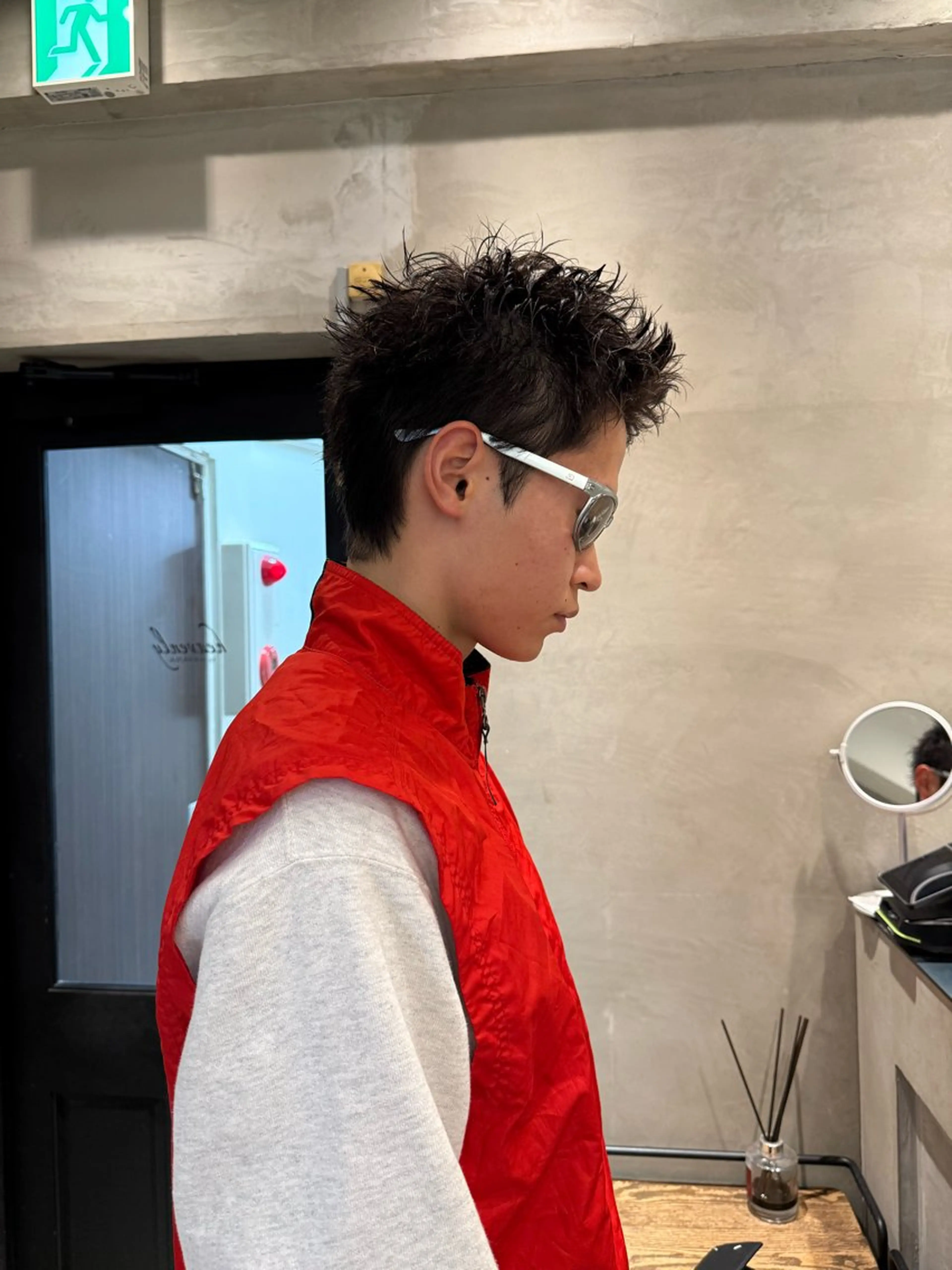 ショート パーマ メンズ メンズパーマ スパイキーショート ショートヘア カット パーマ heavenly by HAVANA新宿所属・メンズショート/ピン パーマ/新宿/フウガのヘアスタイル