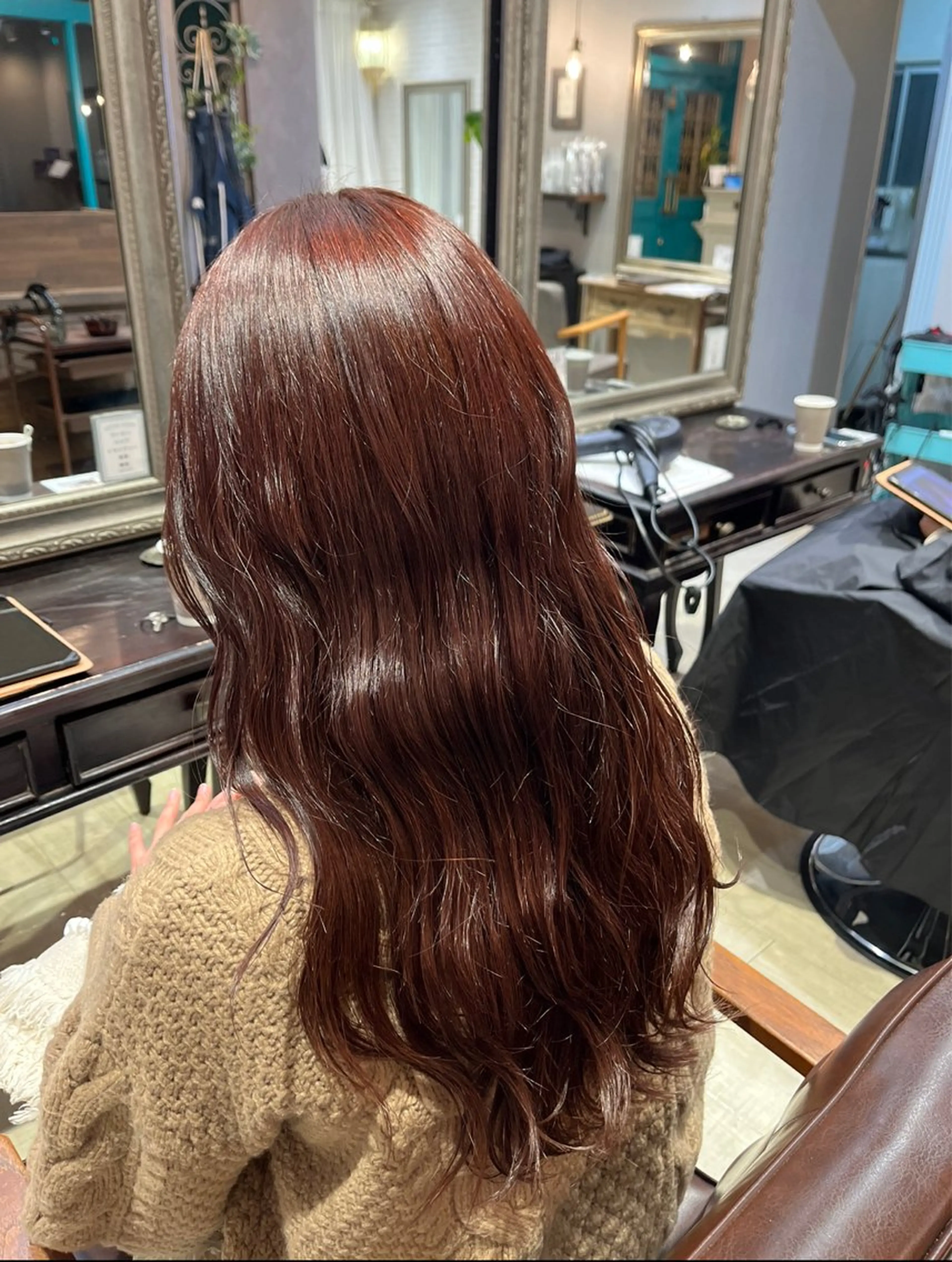 ロング カラー ブラウンカラー ピンクカラー ピンクブラウン カット ヘアカラー レイヤー/透明感/髪 質改善/メンズ/佐藤のヘアスタイル