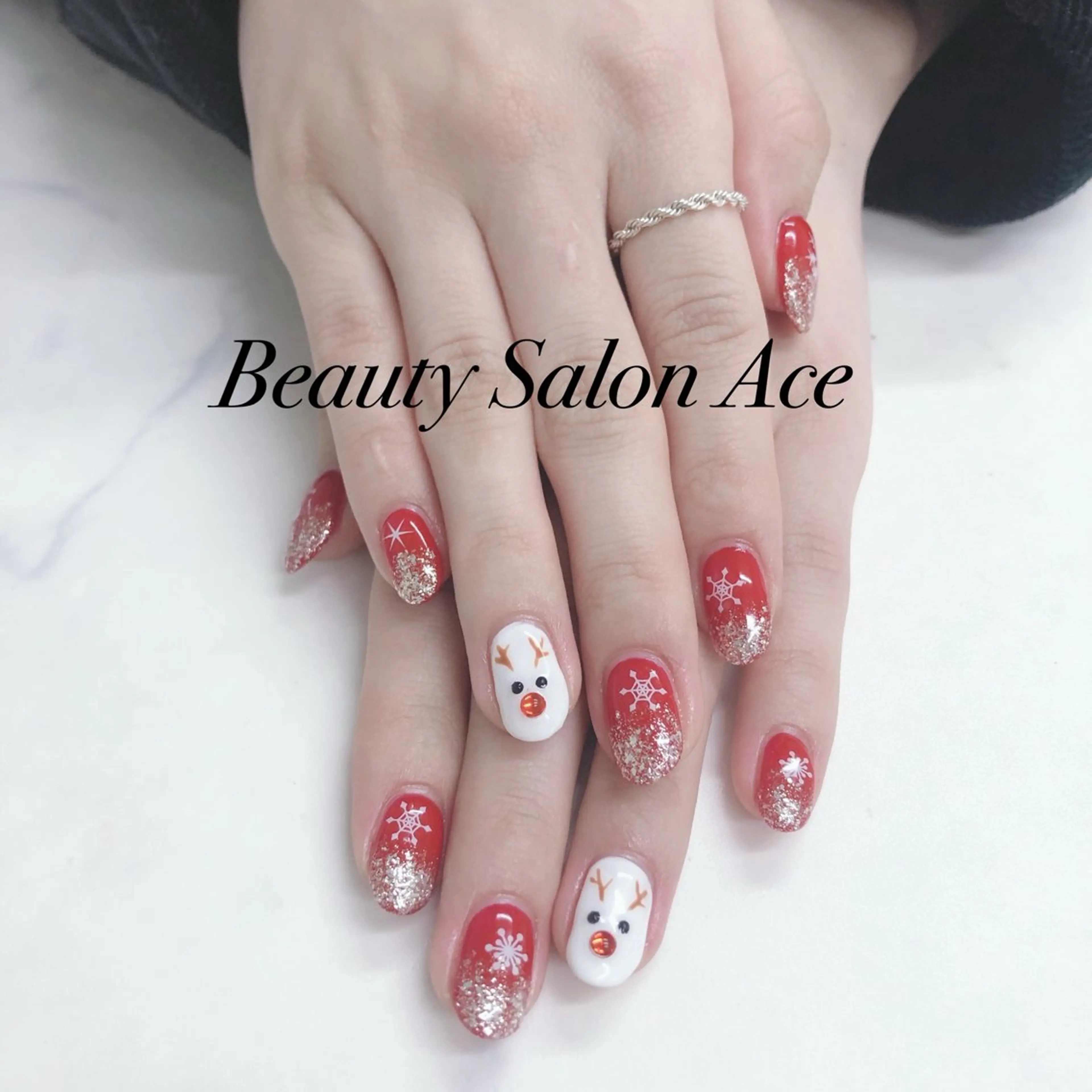 ネイル メンズネイル 冬ネイル クリスマス ハンドネイル ハンドケア Beauty Salon Ace（ネイルサロン　エース）所属・フィルイン専門店 Aceのネイルデザイン