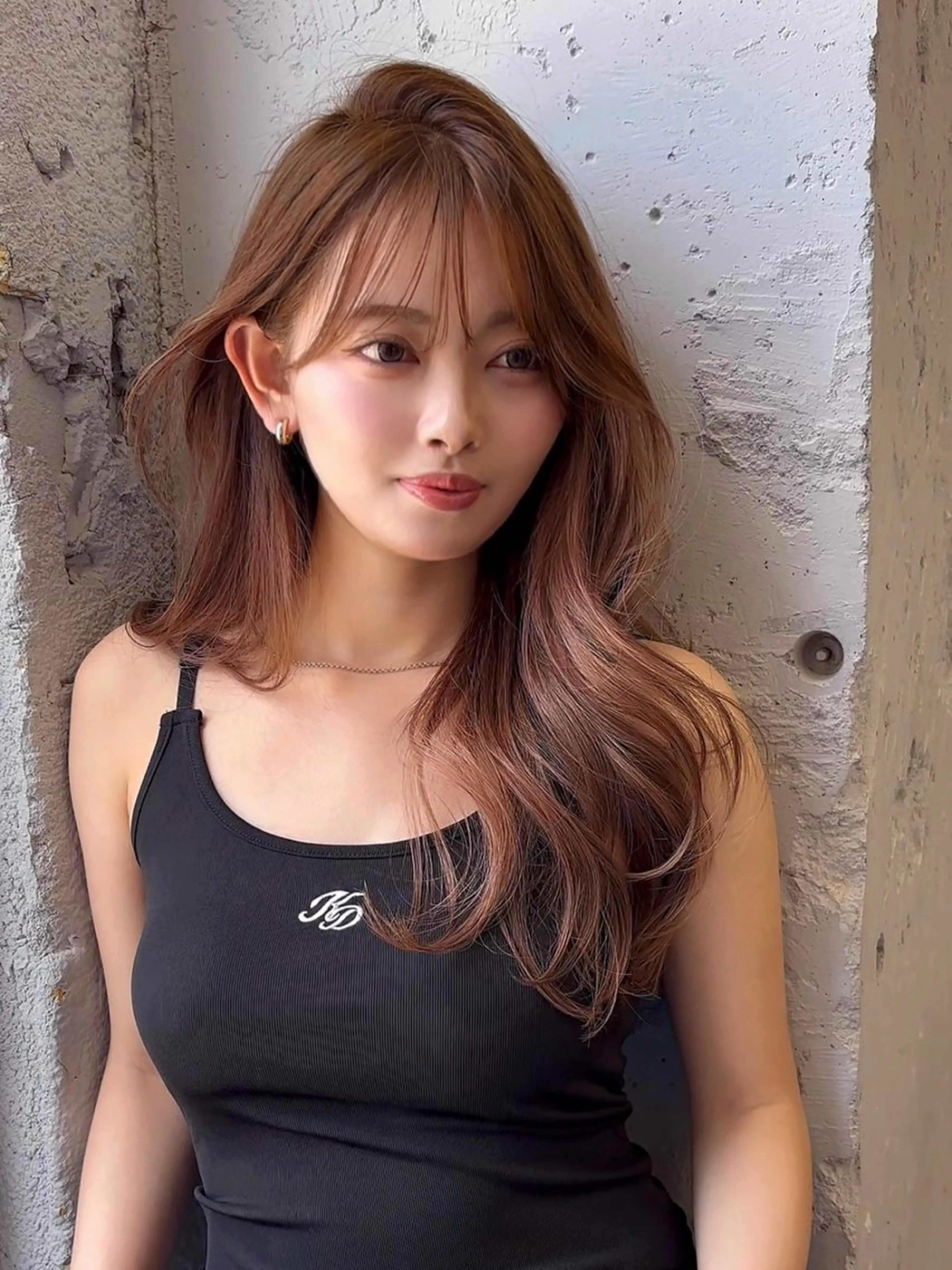 セミロング カラー 髪質改善 レイヤーカット 縮毛矯正 【美髪矯正】 吉村　清志のヘアスタイル