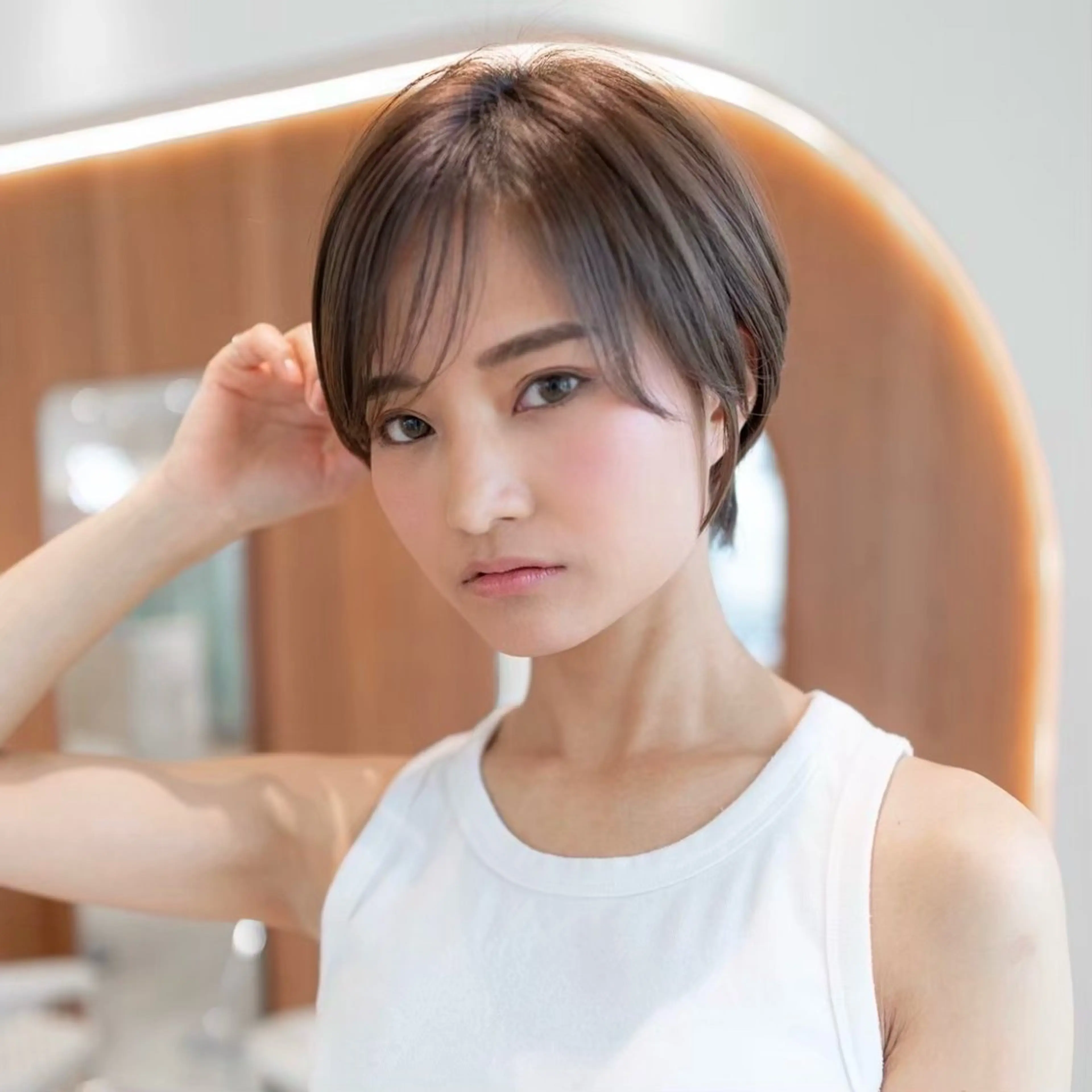 ショート カラー ショートボブ 丸みショート イルミナカラー ボブ 髪質改善 カット ヘアカラー トリートメント 渋谷ボブ/ショート 特化田中航平のヘアスタイル