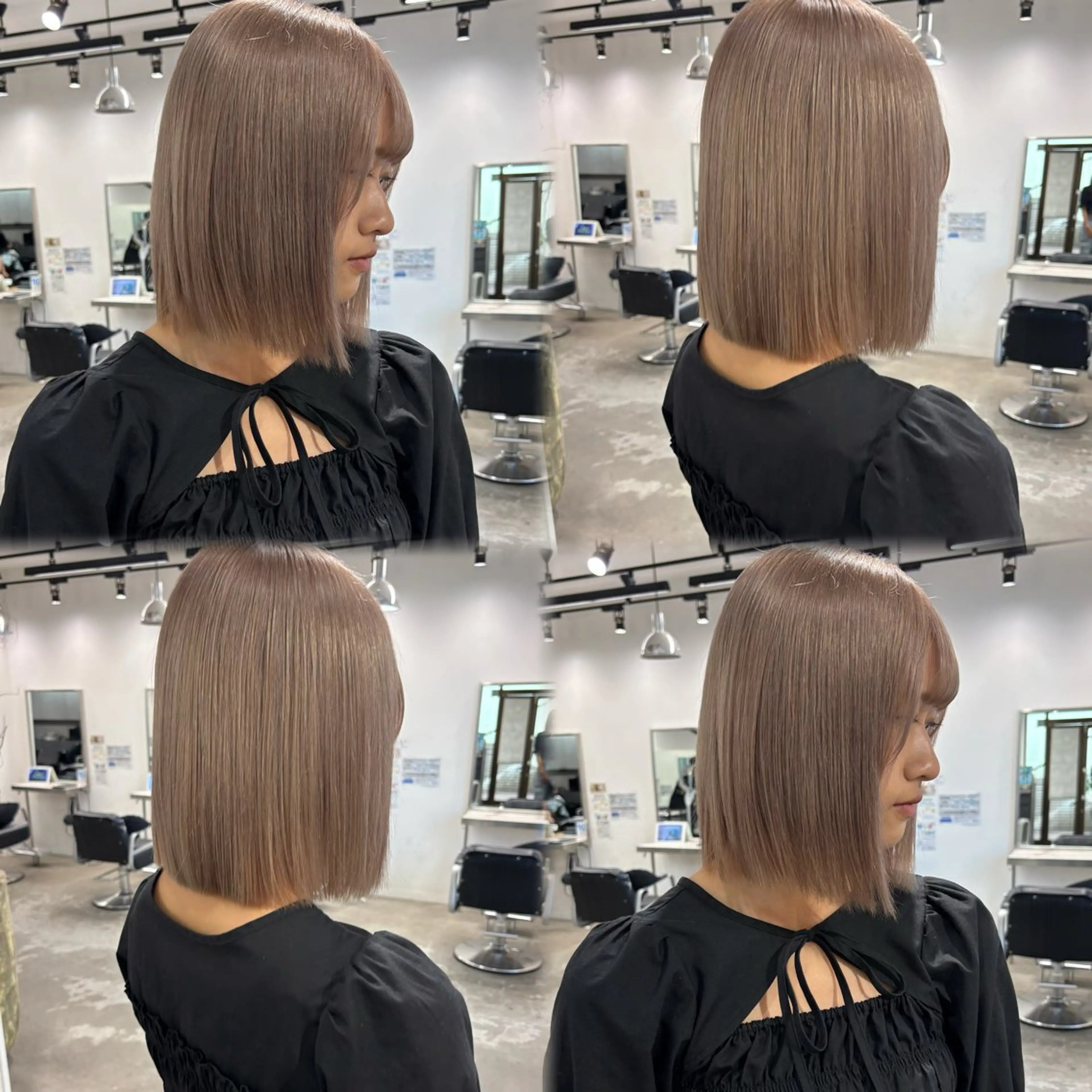 ミディアム カラー カット ヘアカラー トリートメント 髪質改善/縮毛矯正/ 暖色カラー🎀🪞のヘアスタイル