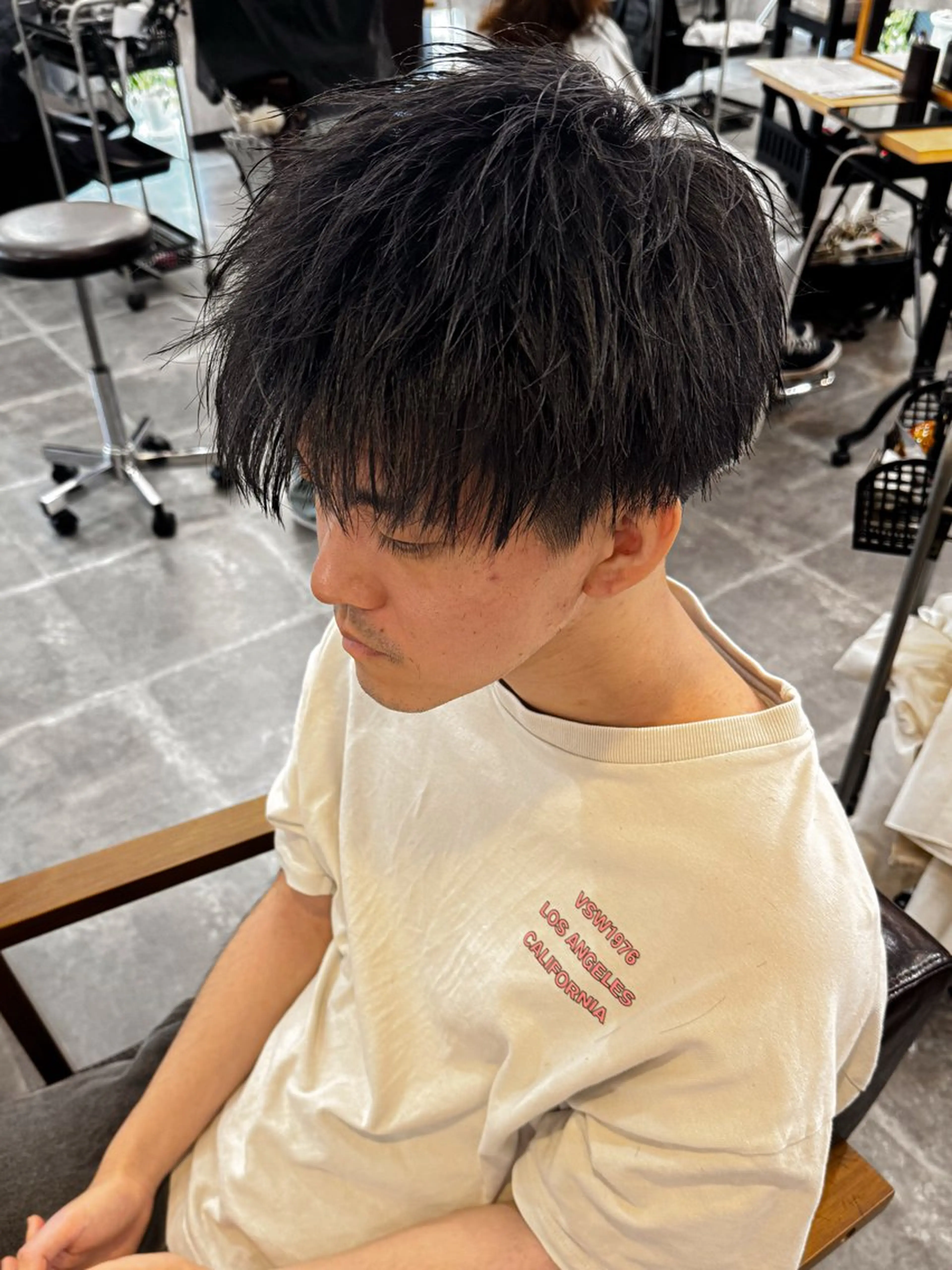 ショート パーマ メンズ カット amule hair ✂️山本　丈則✂️のヘアスタイル