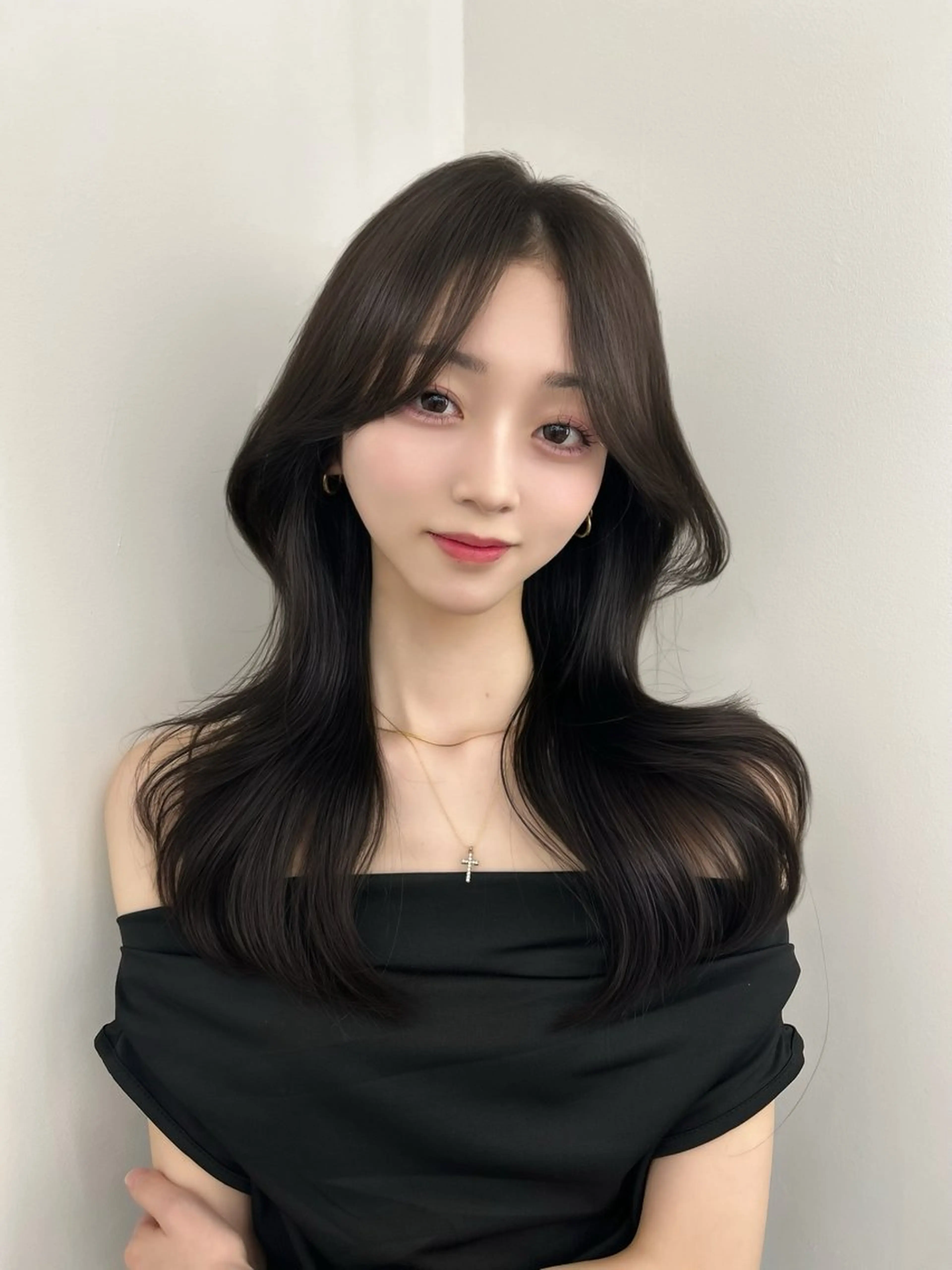ロング カラー 顔周りカット レイヤーカット カット 加藤 優里のヘアスタイル