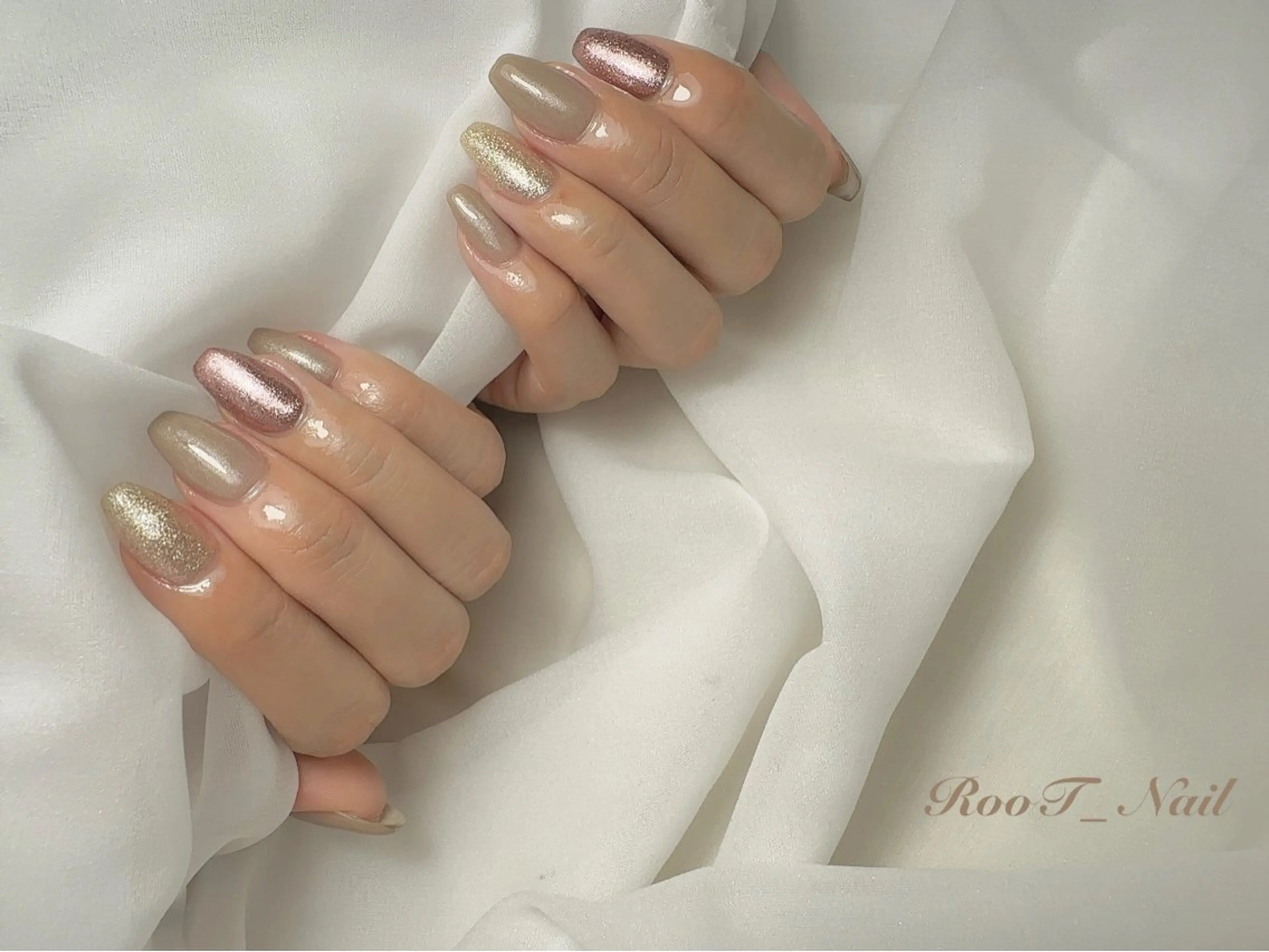 ネイル ラメ(グリッター) ハンドネイル RooT Nailのネイルデザイン