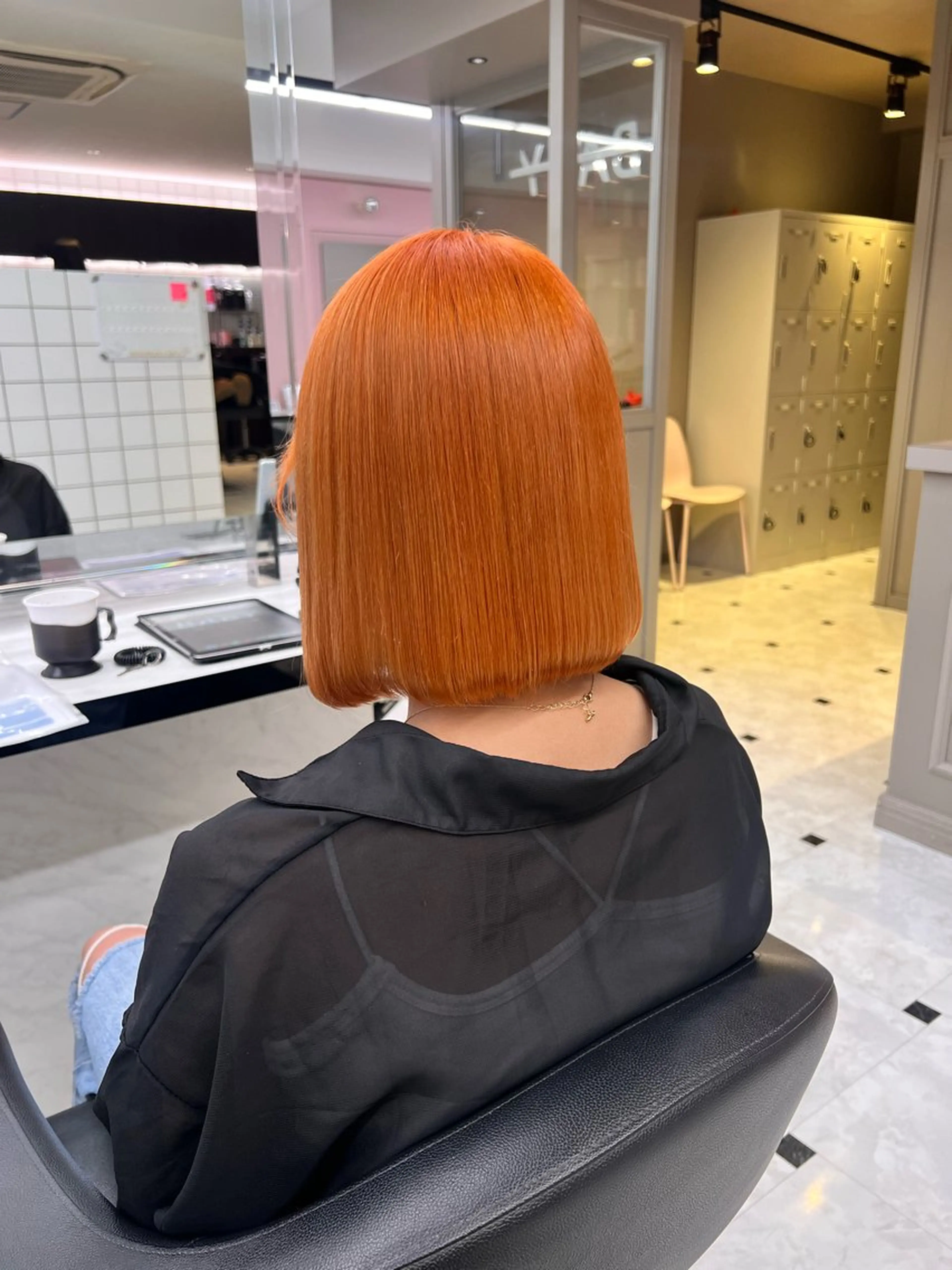 ミディアム カラー ヘアアレンジ ヘアカラー トリートメント ヘッドスパ ヘアセット 💕ブリーチカラー☁ 髪質改善💖サワのヘアスタイル
