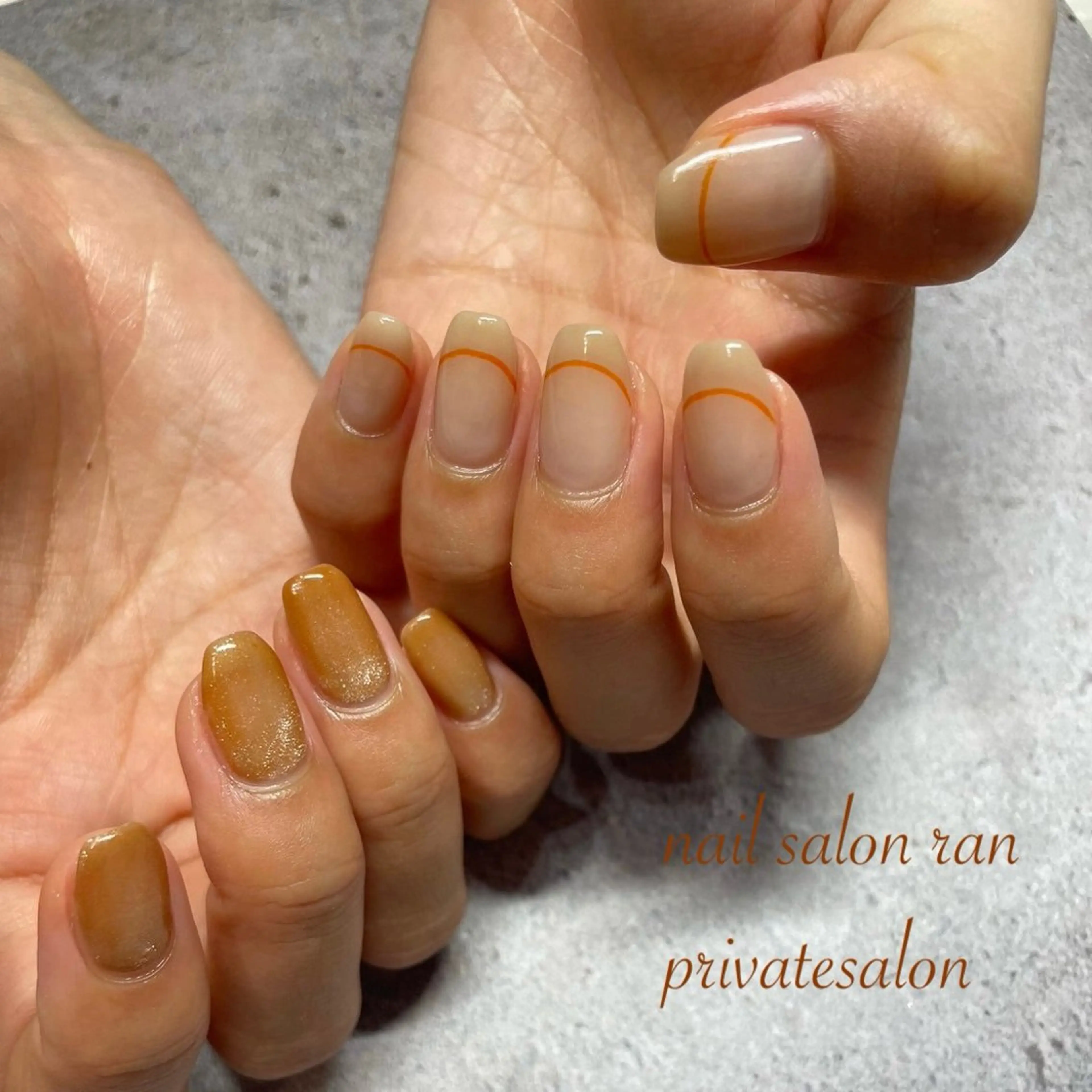 ネイル フレンチネイル マグネットネイル ハンドネイル ハンドケア nailsalon ranのネイルデザイン